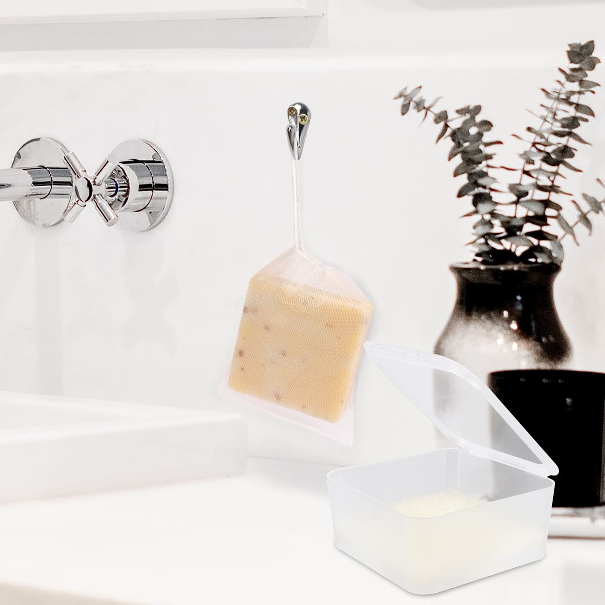 Square Travel Soap Container, Vonpri Soap Dish Shower Square Soap Holder Bar Soapbox Case Soap Saver For Bathroom Travel Gym Cam