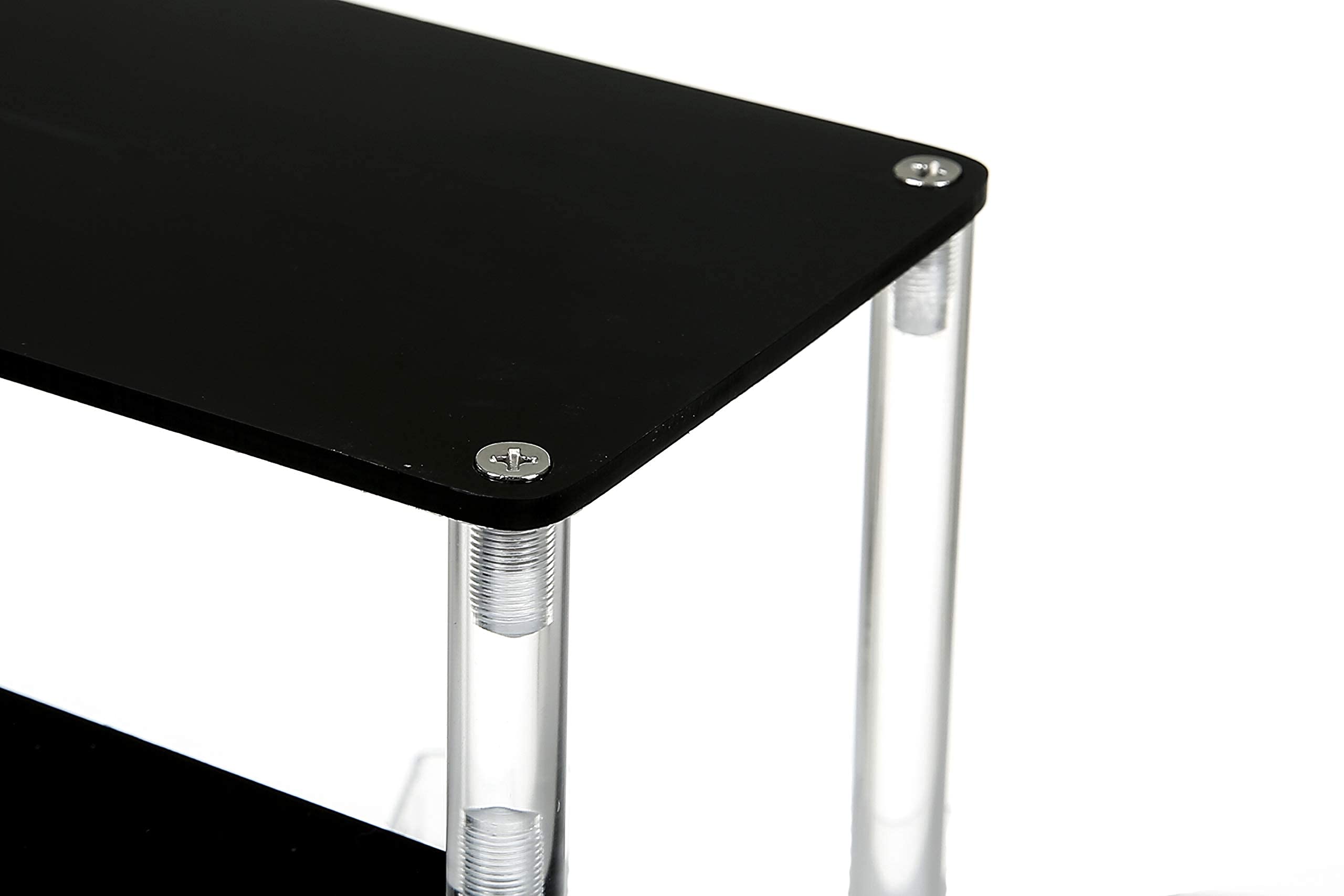 ihomecooker 2 Tier Black Acrylic Display Riser Cupcake Stand Display Shelf for Decoration, Makeup