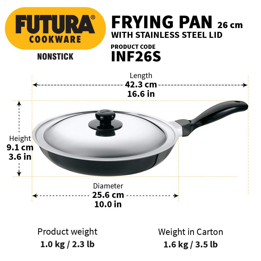 Futura Induction Iq21 Frying Pan, Small, Black
