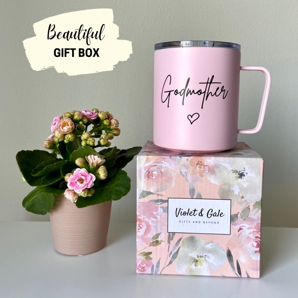 VIOLET & GALE Godmother Gifts From Godchild 12oz Godmother Proposal Mug Beautiful Gift for Godparents