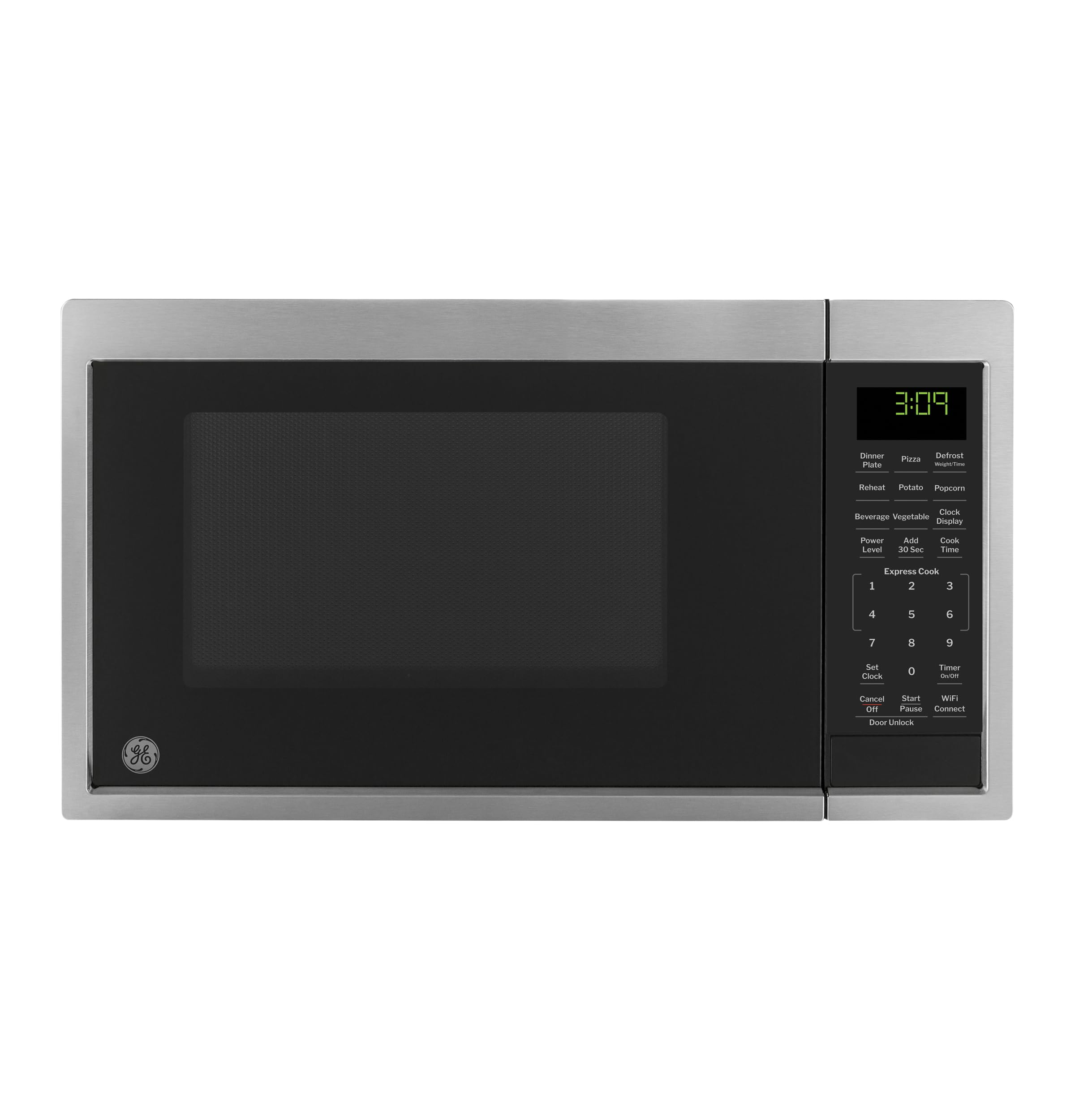 GE Smart Countertop Microwave Oven, Scan-to-Cook Technology and Wifi-Connectivity, 0.9 Cubic Feet Capacity, 900 Watts, Child-Loc