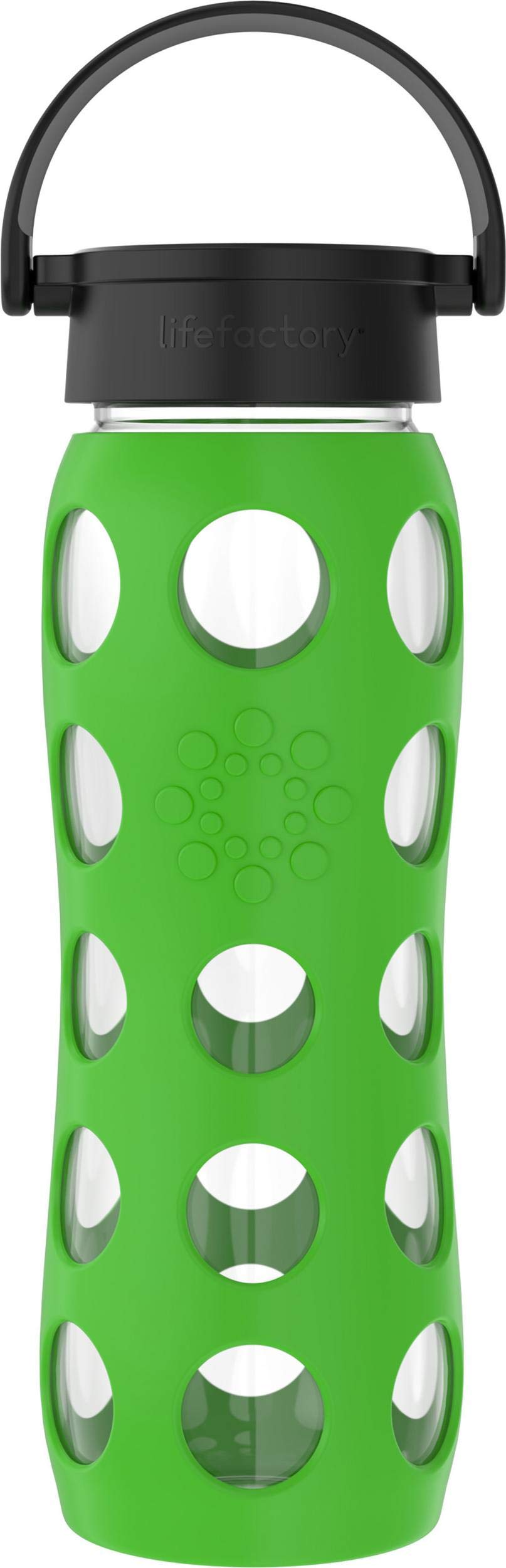 Lifefactory 22-Ounce Bpa-Free Glass Water Bottle With Classic Cap And Protective Silicone Sleeve, Moss