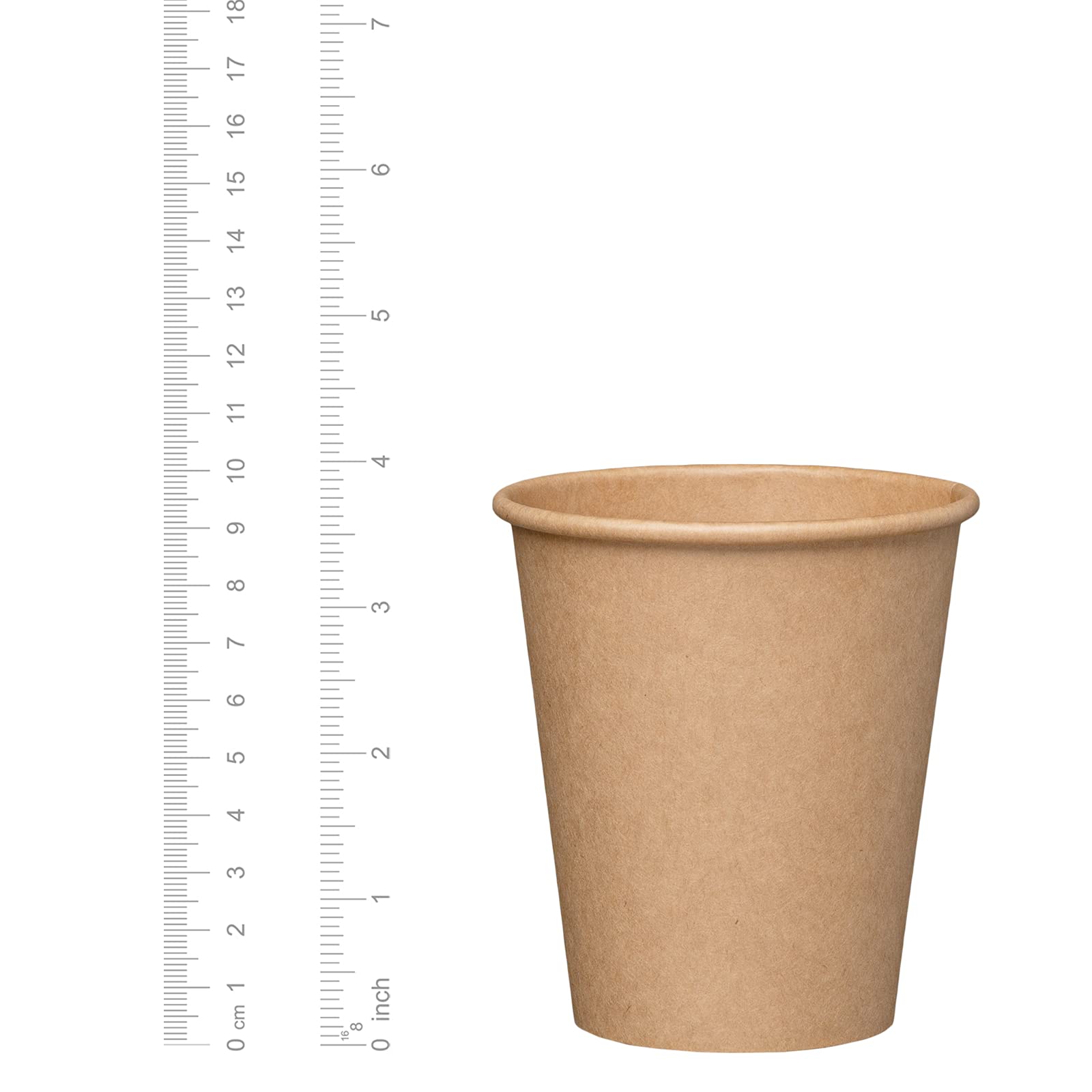 Comfy Package Gusto [10 Oz. - 100 Count] Kraft Disposable Paper Cups, Hot Coffee Cups Brown Unbleached - Eco-Friendly Cups