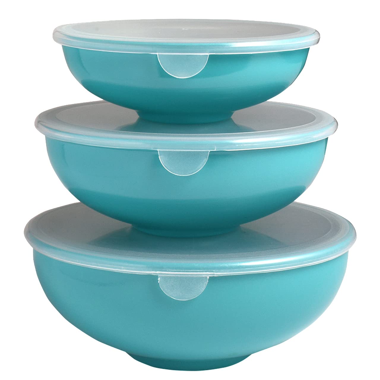 Hutzler Elliptical Set Prep Bowls, 2 Oz, 4 Oz, 8 Oz, Turquoise, 3580