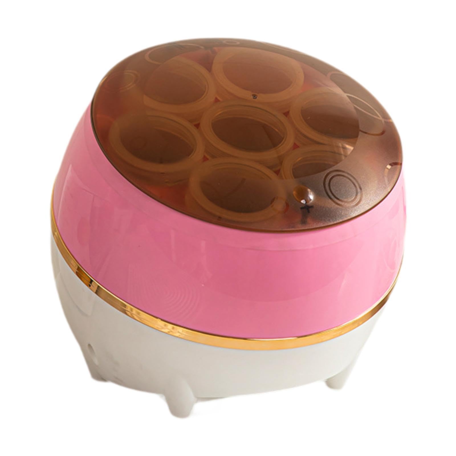 Myaddiction Rice Container Divided Storage Food Storage Container For Grain Cereal Flour White And Pink