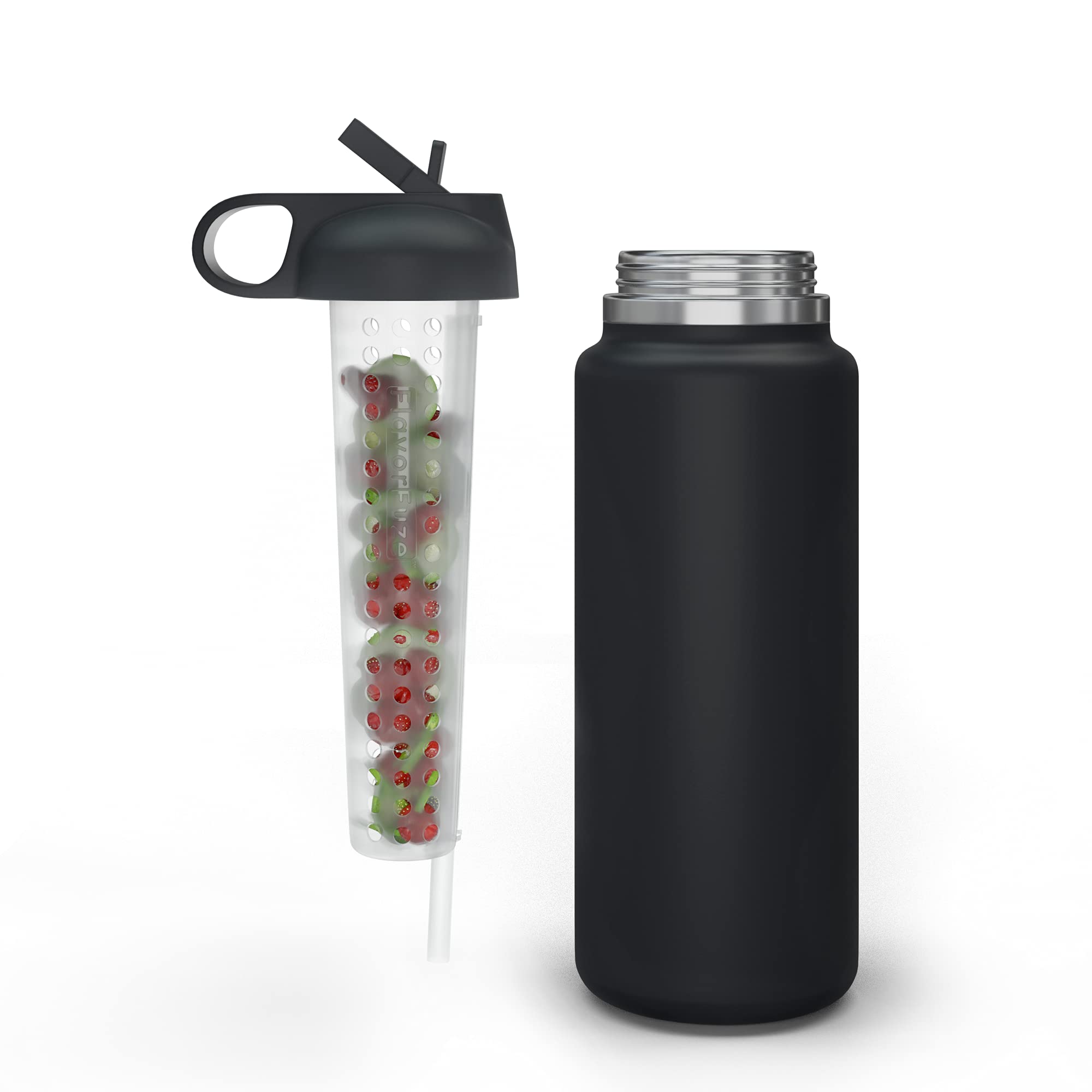 Flavorfuze Straw - Fruit Infuser Attachment, Compatible With Hydro Flask Straw Lids For 32 And 40 Ounce Wide Mouth Bottles (For
