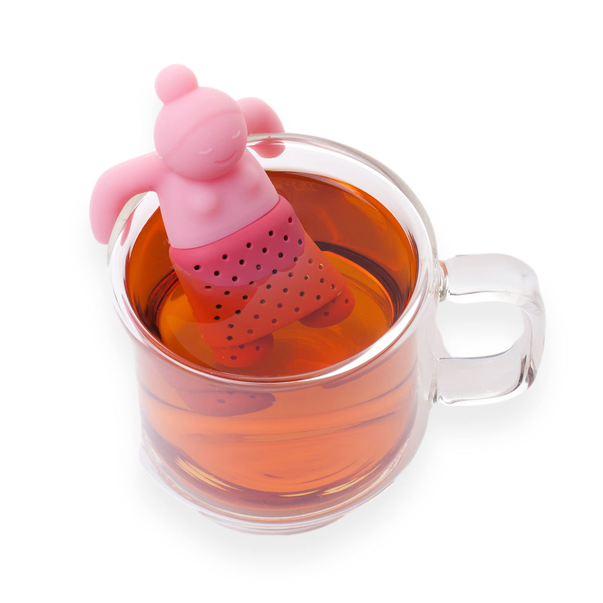 Cute Tea Infuser Girl, Reusable Loose Leaf Tea Steeper For A Mug Or Cup, Funny Silicone Tea Strainer, Gift Idea For Women Or Tea