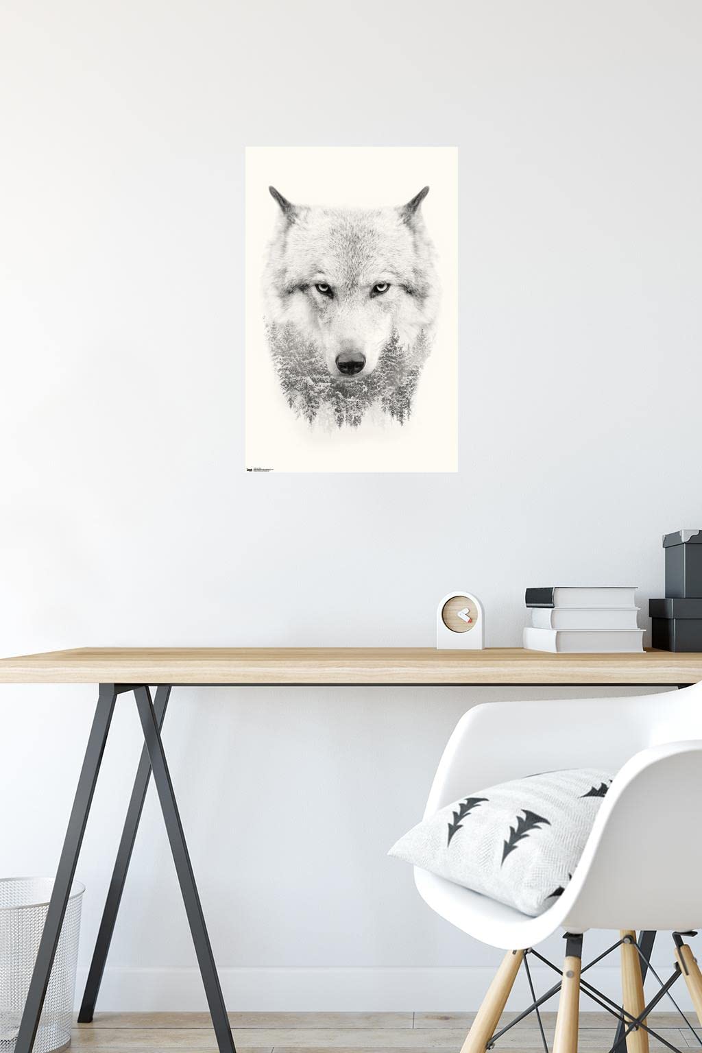 Trends International Wolf - Trees Wall Poster, 14.725'' X 22.375'', Premium Unframed Version