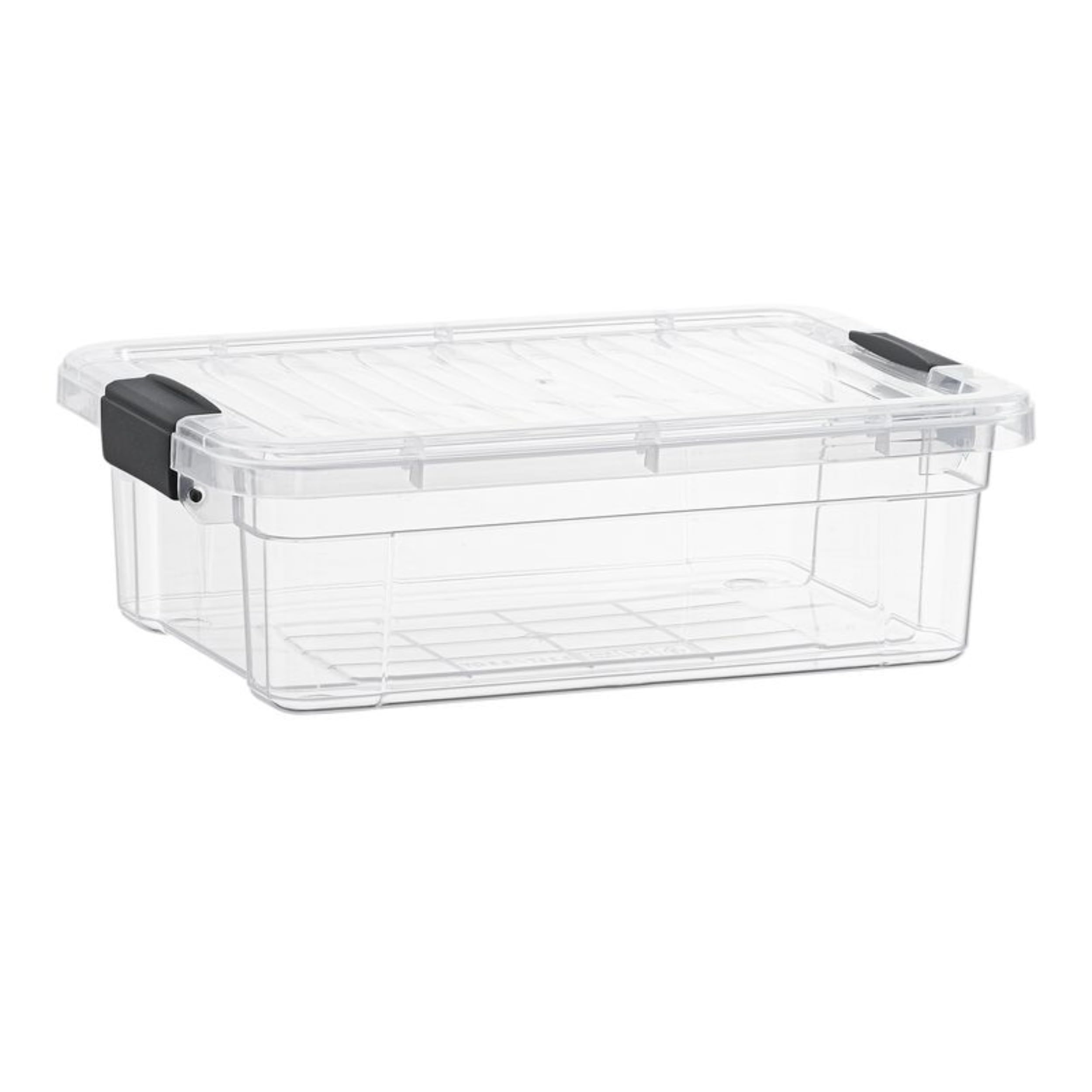 Superio Clear Storage Box with Lid, 13.7 Quart Plastic Container Bins for Organizing, Stackable Crates, BPA Free, Non Toxic, Odo