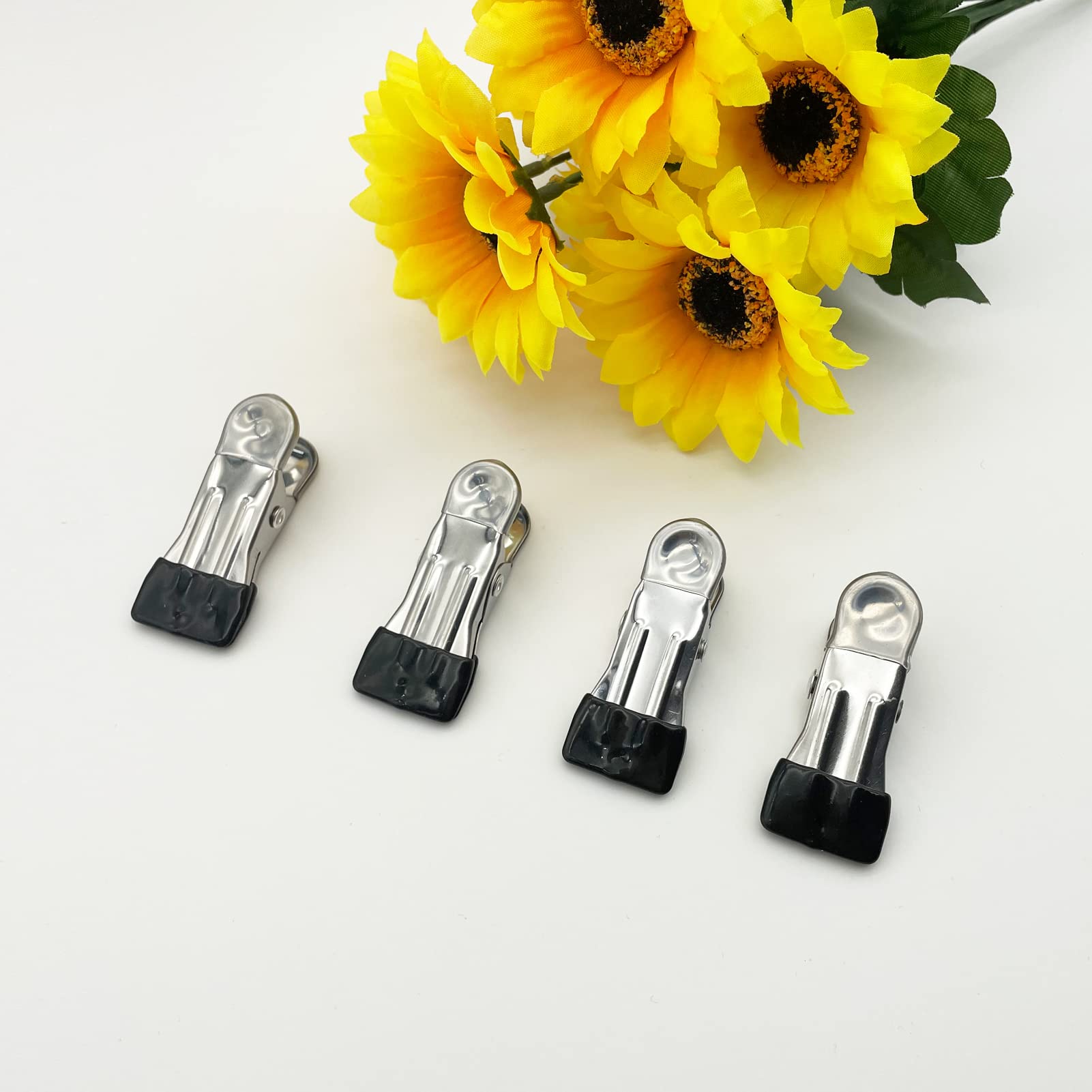 Clothes Pins for Hanging Clothes  32 Pack Stainless Steel Black Clothespins for Laundry  Heavy Duty Clothing Pins for Clothes Line  Multipurpose Metal Clips for Clothes  Socks  Towel  Snack  Photo
