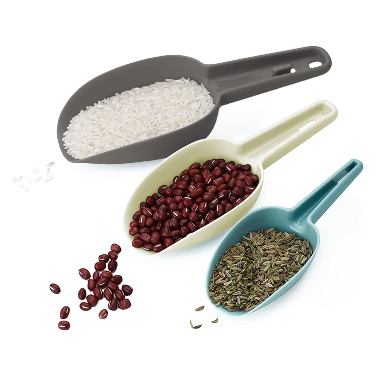 3Pcs Plastic Ice Scoop For Ice Maker, Lioucbd Small Kitchen Ice Scooper, Multipurpose Food Scoops For Bar Wedding Party Canister