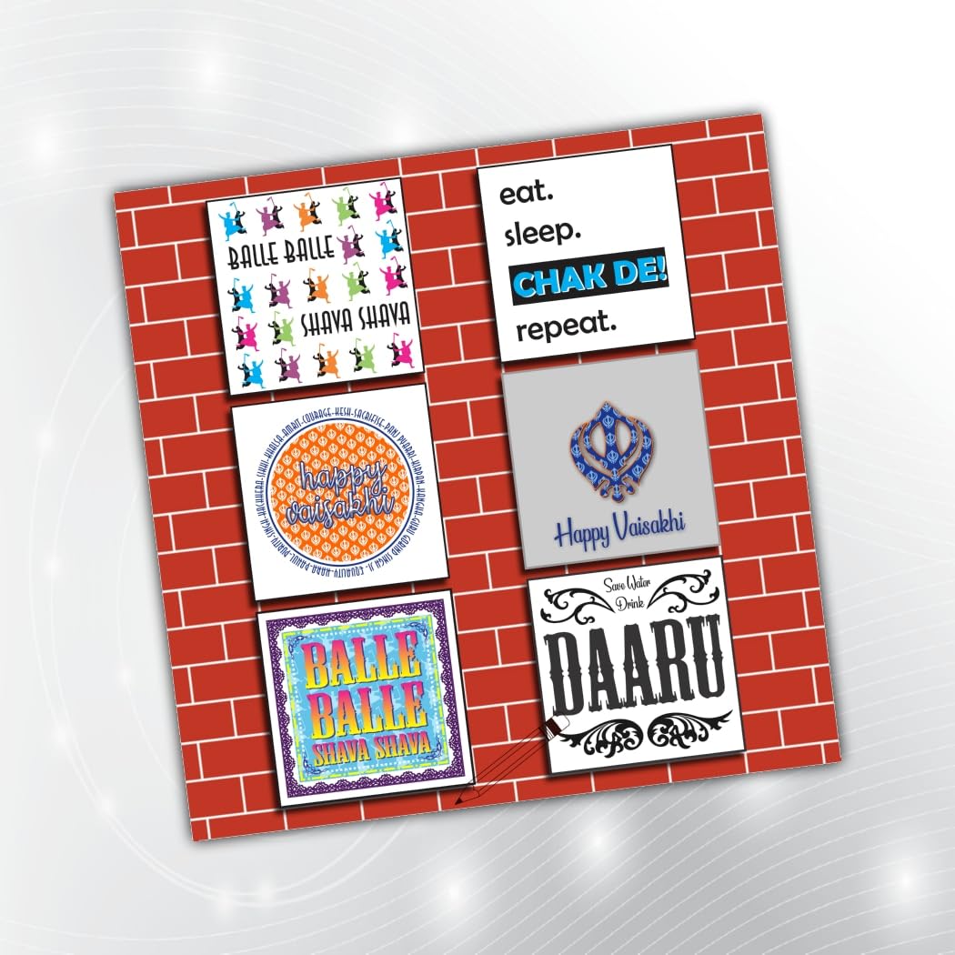PartyStuff Baisakhi Theme Props  Baisakhi Speech Bubbles (6 Cards)