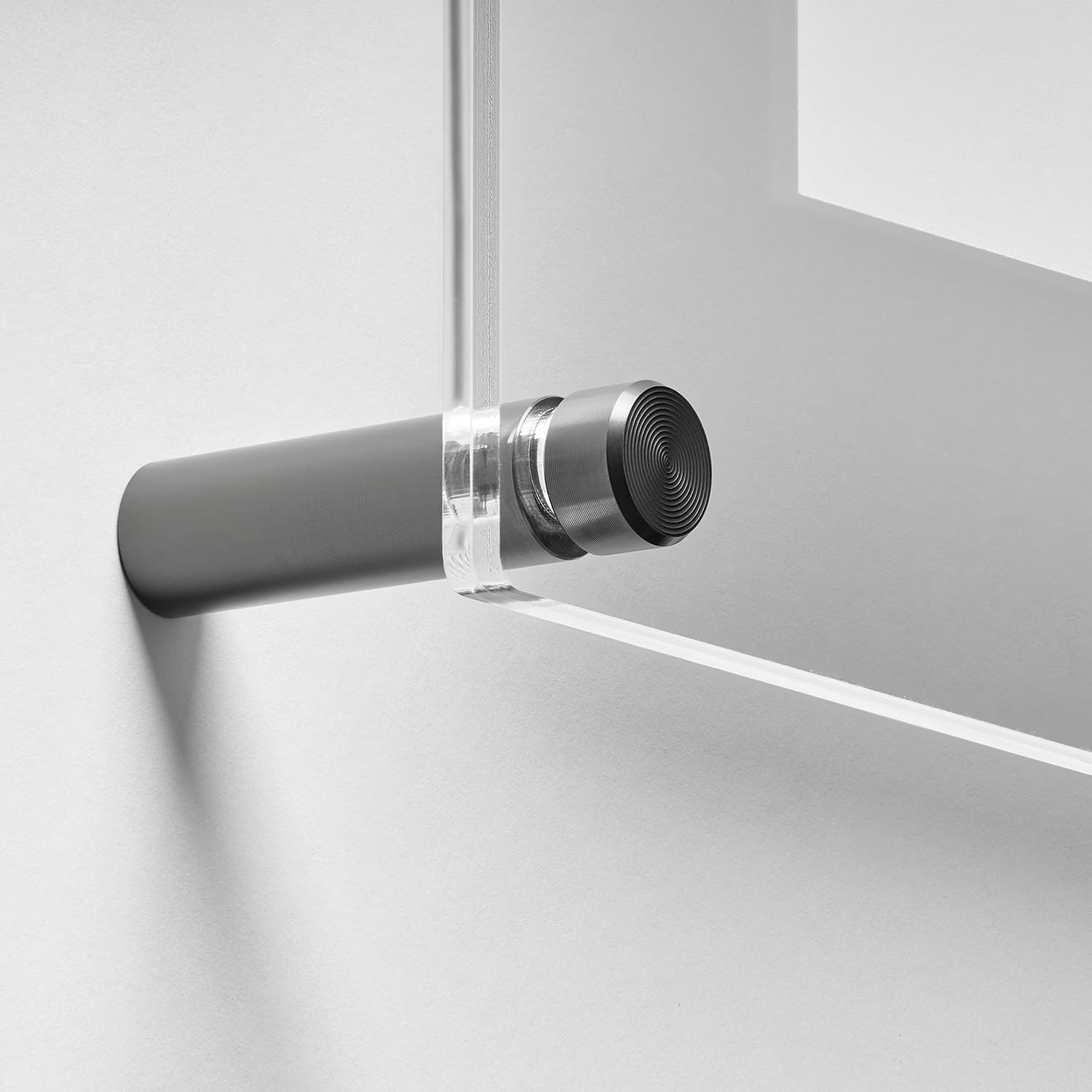 Wexel Art 1.5'' Graphite Stainless Steel Mounting Hardware For Acrylic Floating Frames (Pack Of 4)