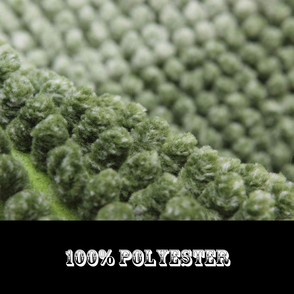 Bath Rugs Made of 100% Polyester Extra Soft and Non Slip Bathroom Mats Specialized in Machine Washable and Water Absorbent Shower Mat (44x26 Inch  Green)