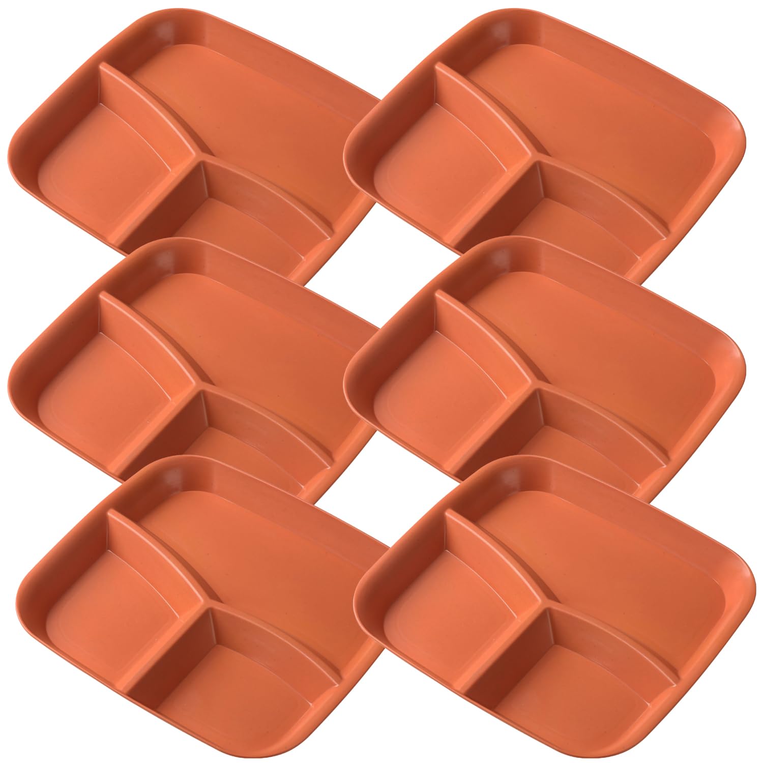 Pepplo Reusable Compartment Plates Dessert, Appetizers, Fruits, Snacks, Salads, Noodles, Cake, Parties, Picnics, Birthdays & Cam