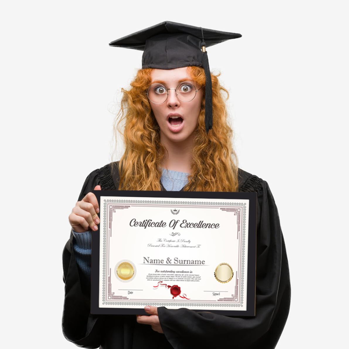 KTKDE 8.5x11 Picture Frame Certificate Document Frame 6 Pack Diploma Frames, Poster and Photo, Horizontal and Vertical Formats f