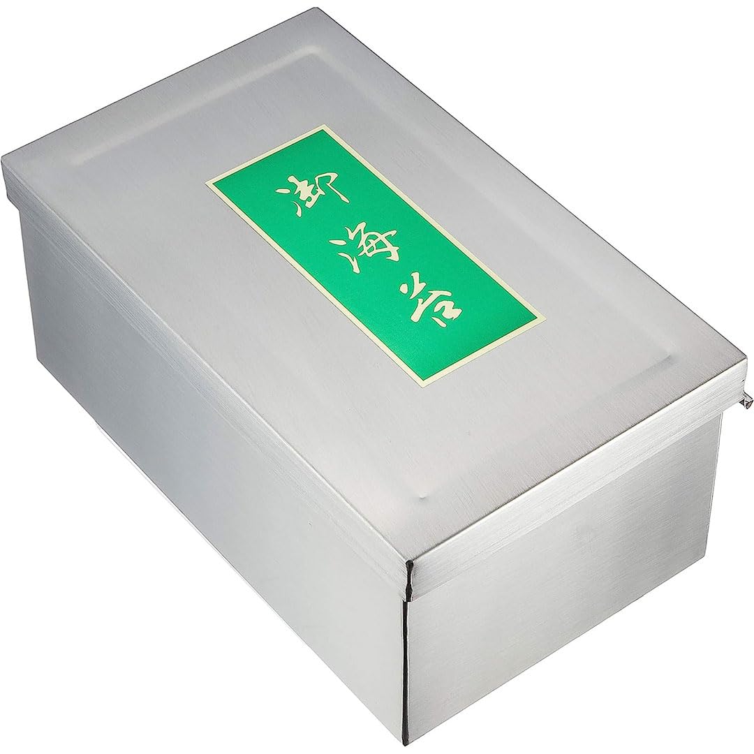 TIKUSAN Japanese Seaweed Container Sushi Nori Can Made in Japan Stainless Steel (Hinge)