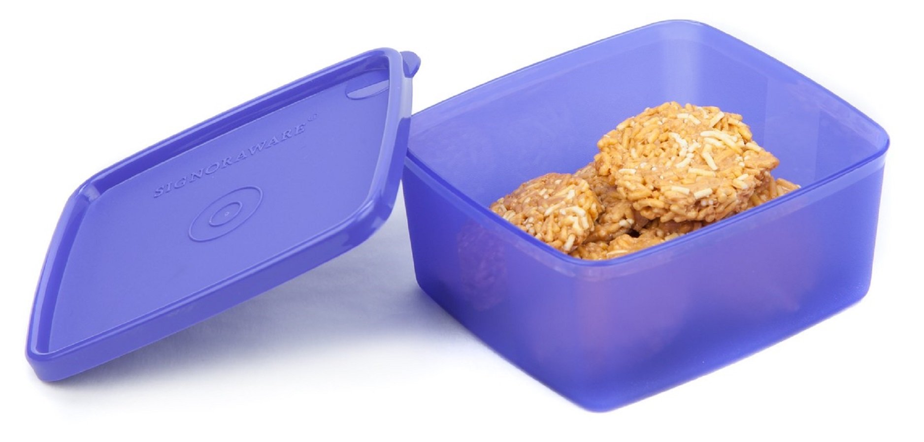 Signoraware Fridger Fresh Small Plastic Container, 500Ml, Violet
