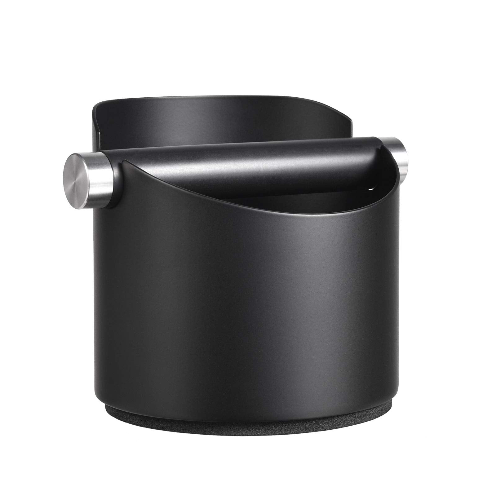 Coffee Knock Box, Santow Black Espresso Knock Box With Removable Knock Bar And Non-Slip Base - Dishwasher Safe, Stainless Steel