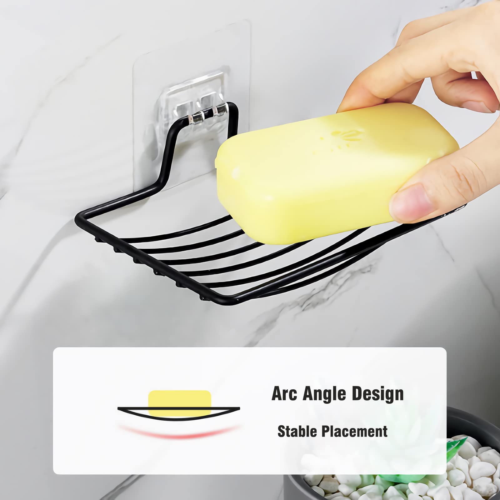 Laigoo 2Pcs Shower Soap Dish, Sus304 Stainless Steel Bar Soap Holder Wall Mounted, Self Adhesive Sponge Holder For Bathroom/Show