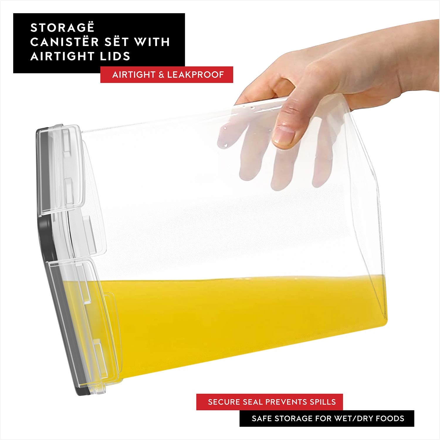 Dwllza Kitchen Extra Large Flour And Sugar Containers - 2 Pc Airtight Food Storage Containers For Pantry Organization And Storag