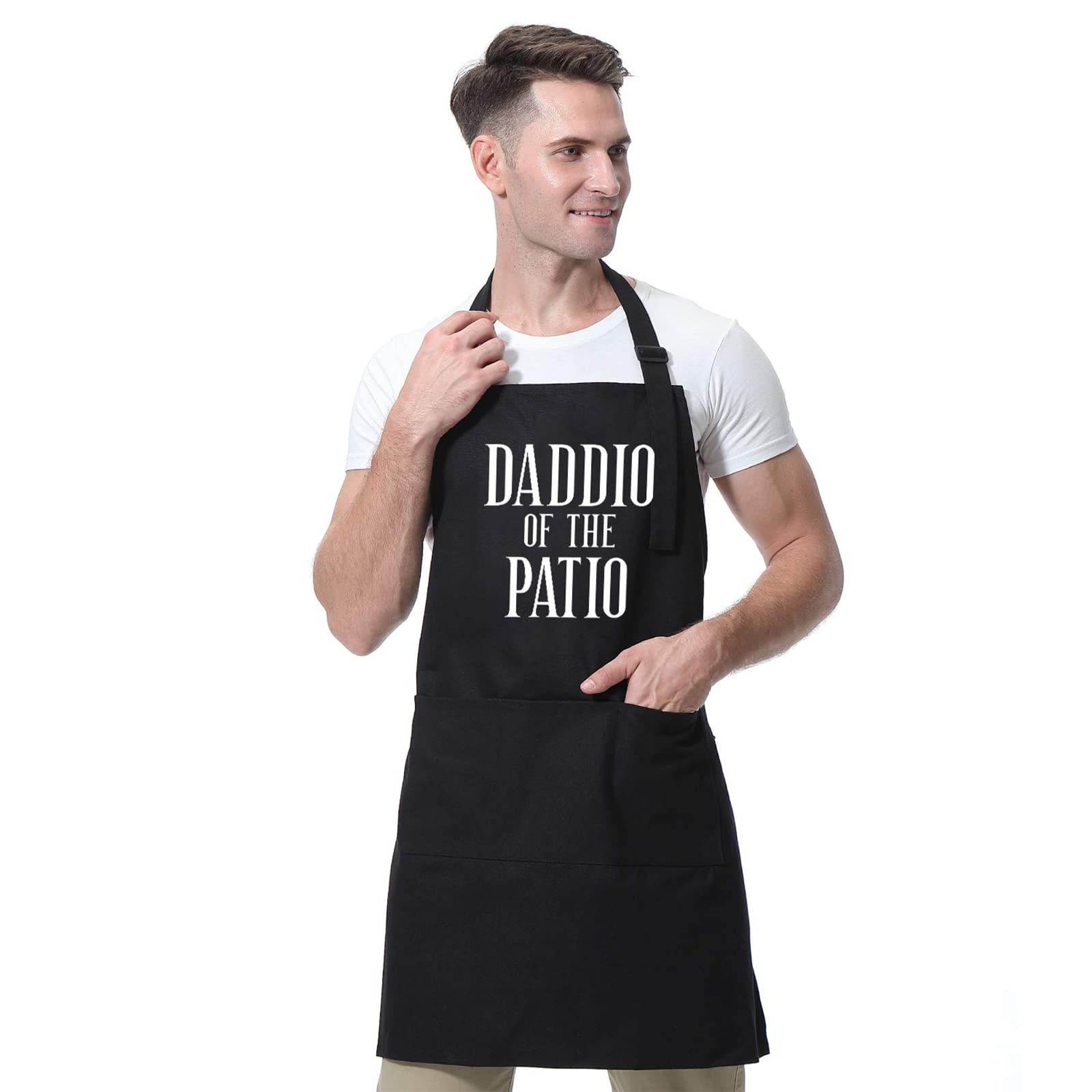 Miracu Grill Apron For Daddy - Daddio Of The Patio - Dad Gifts From Daughter, Son - Funny Valentines, Birthday Gifts For Dad, Be