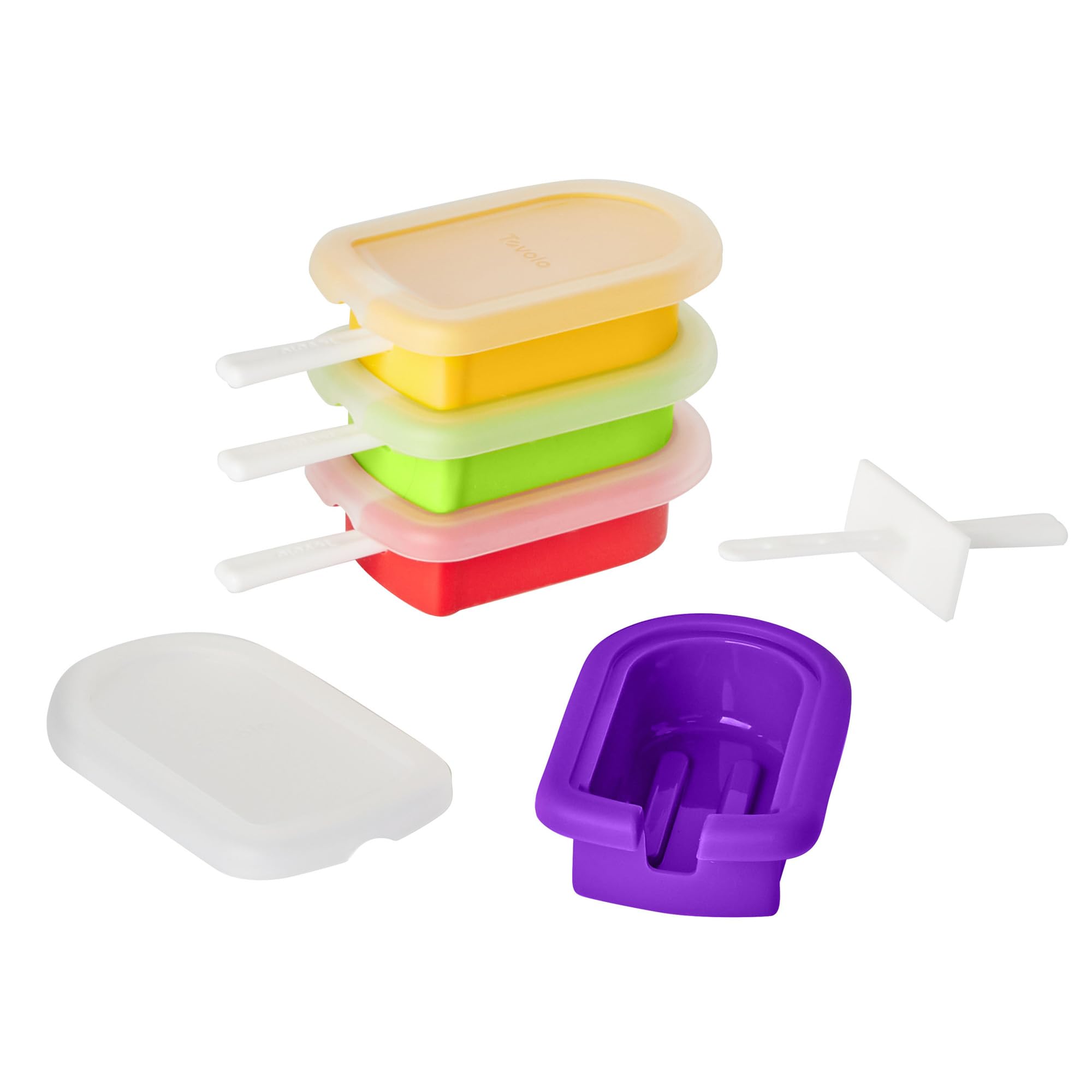 Tovolo Silicone Popsicle Molds With Sticks (4-Pack, Classic) - Reusable Ice Pop Molds For Homemade Flavored Ice Pops & Frozen Sn