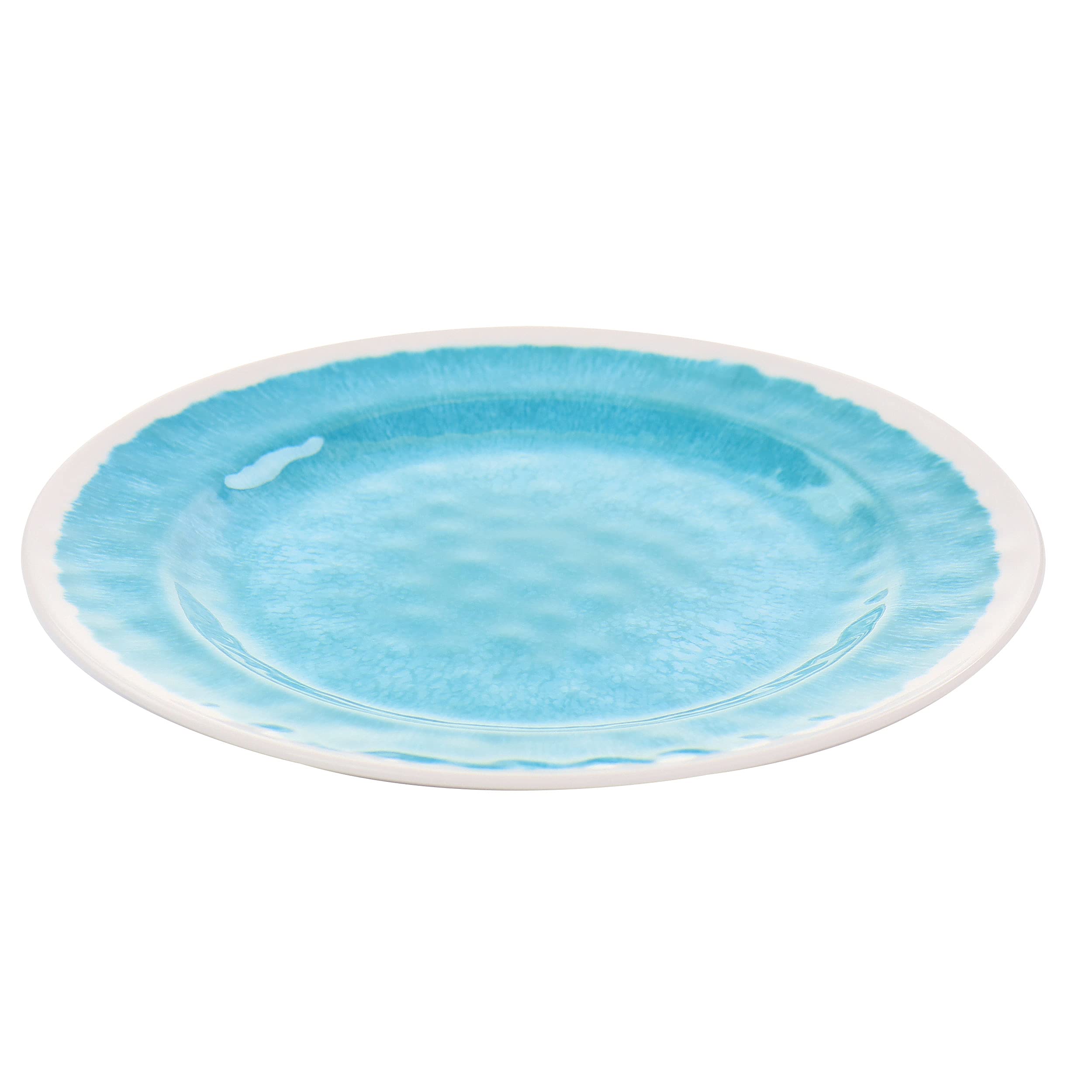 Elama Telly 12 Piece Melamine Dinnerware Set, Teal, (ELM-ELLY)