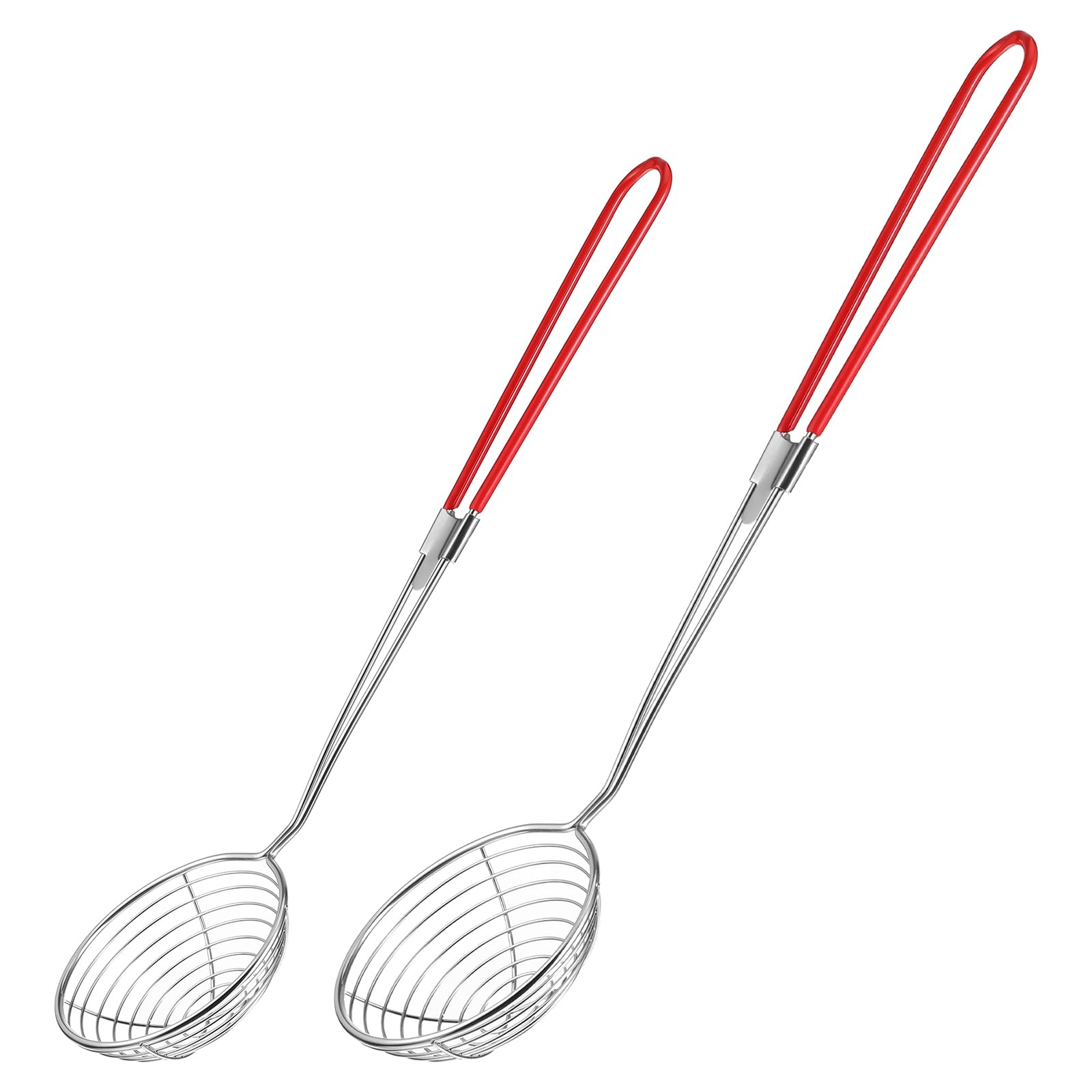 2Pcs Stainless Steel Hot Pot Strainer Spoons Boba Scoop with Handle