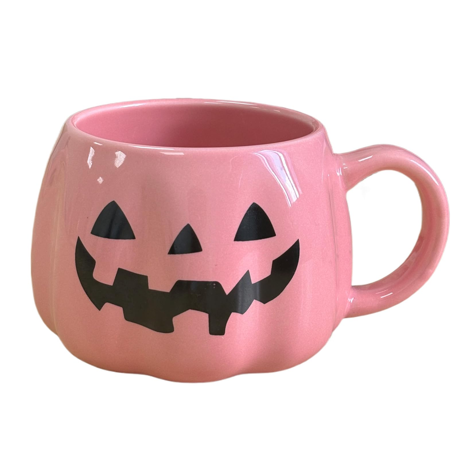 HS&ROXIN Halloween Mug Novelty Pumpkin Mug 3D Cute Ceramic Pink Cup Halloween Coffee Cup Spooky Fall Decor and Christmas Birthda