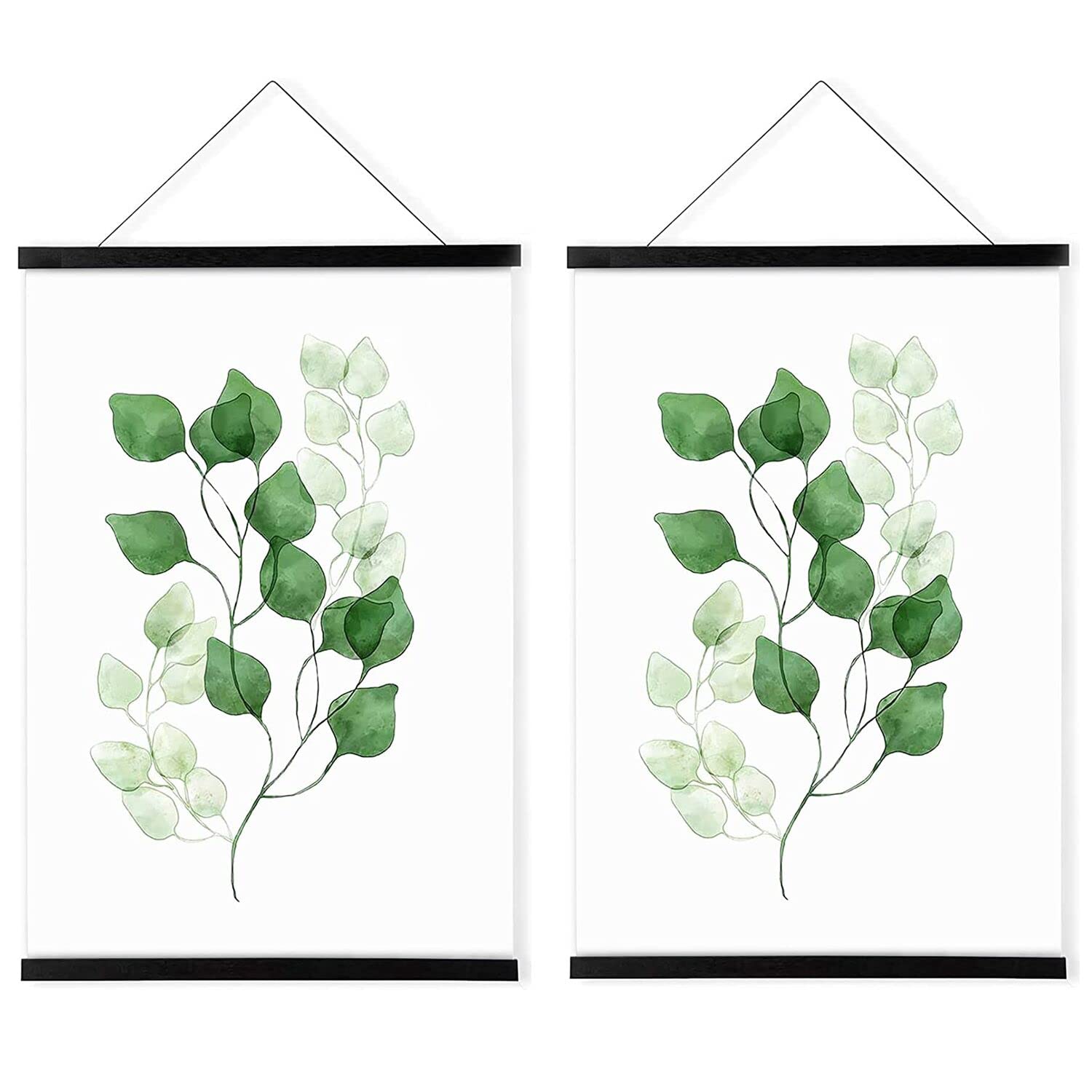WITCOLOR Magnetic Poster Hanger Frame, 2 Pack Black Magnet Poster Frames 9x11 9x27 9x12 9x13 Poster Holder for Paintings, Photos