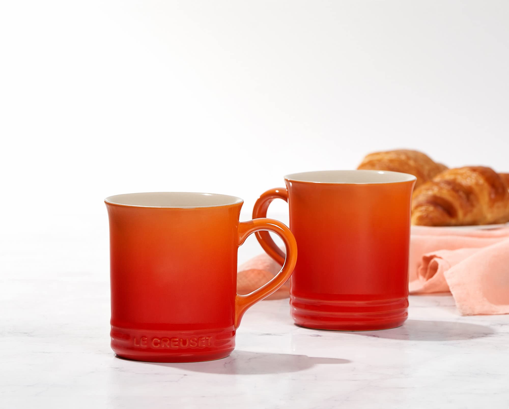 Le Creuset Stoneware Vancouver Mug, 14 Oz., Flame