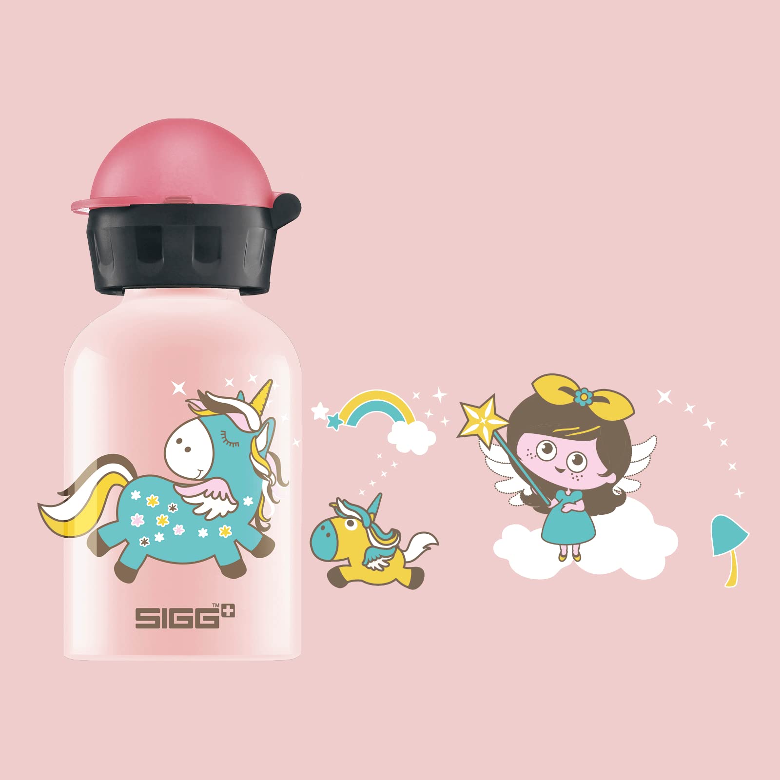 Sigg - Kids Water Bottle - Fairycon - Leakproof - Lightweight - BPA Free - Aluminum - 10 Oz