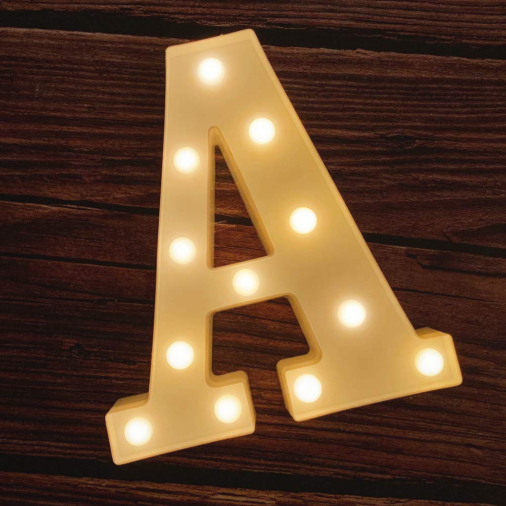 MUMUXI Marquee Light Up Letters Battery Powered LED Alphabet Lights for Party Wedding Birthday Christmas Home Bar Decoration Lig