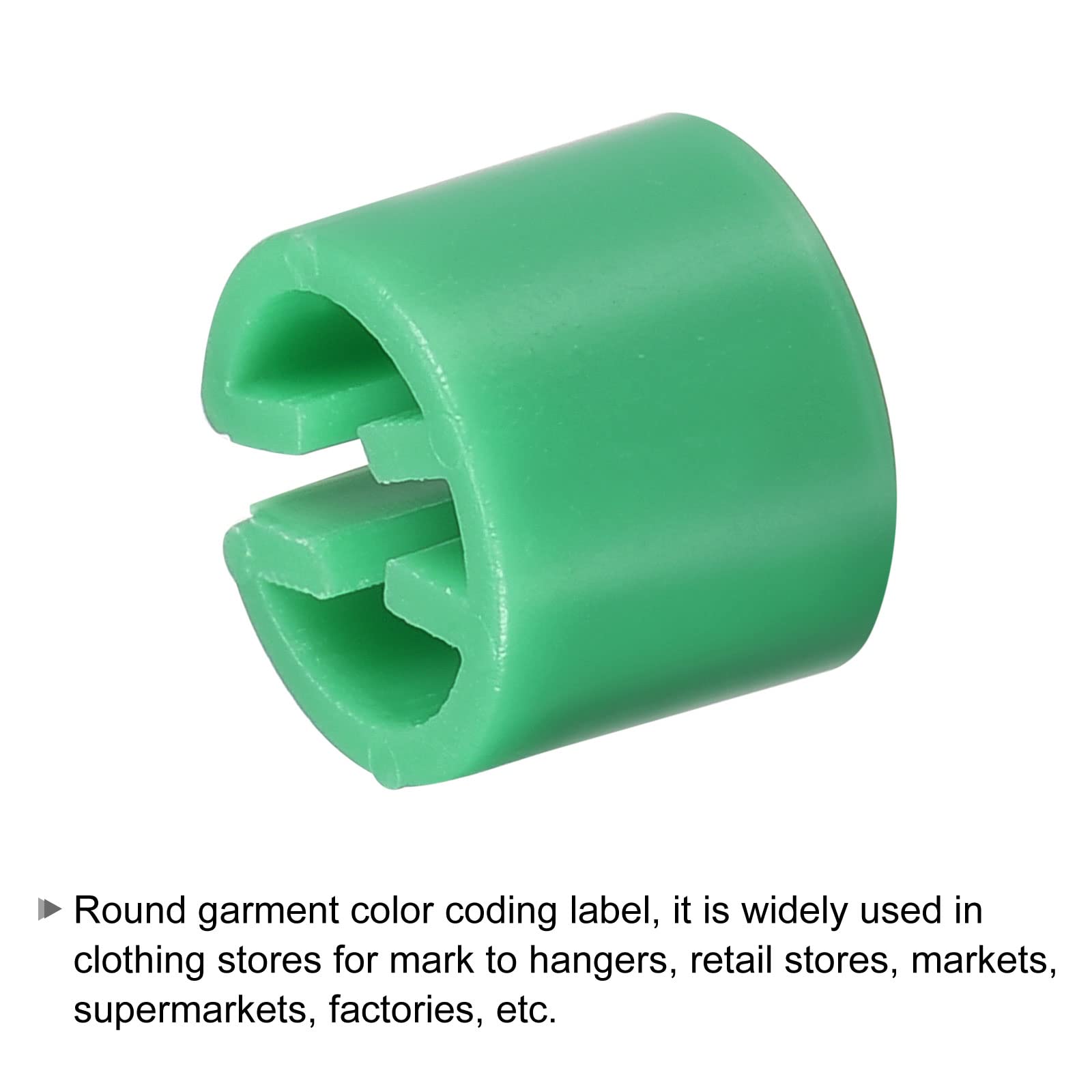 Meccanixity Clothes Hanger Marker Blank Fit 3.5Mm Rod For Garment Color Coding Green Count 100