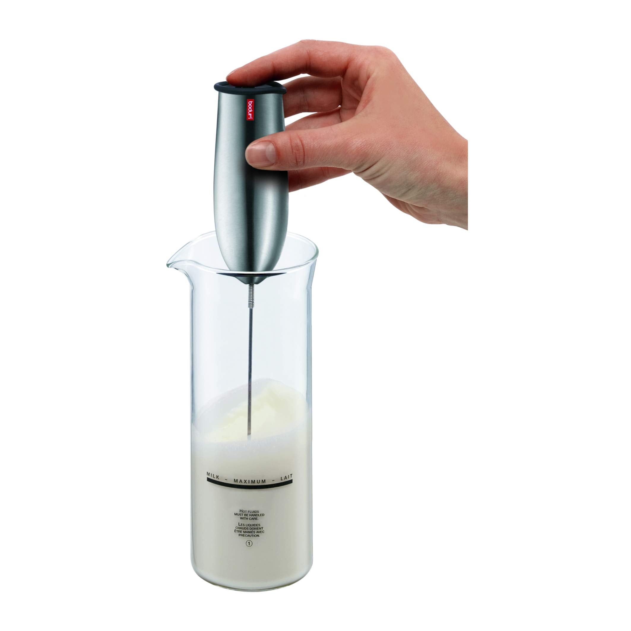 Bodum Schiuma Battery Operated Milk Frother For Coffee Lattes, Hot Chocolate, Mocha, Cappuccino, Black