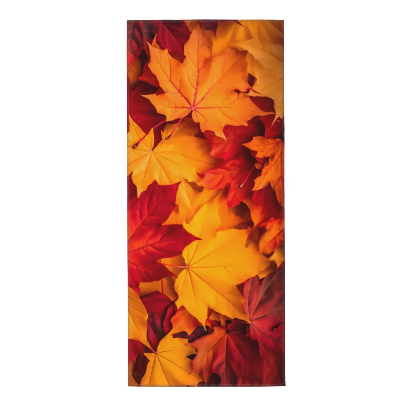 Dewoofly Fall Maple Leaves Thin Fingertip Towels, Thanksgiving Hand Towel For Picnic All Season 12 X 27.5 Inch