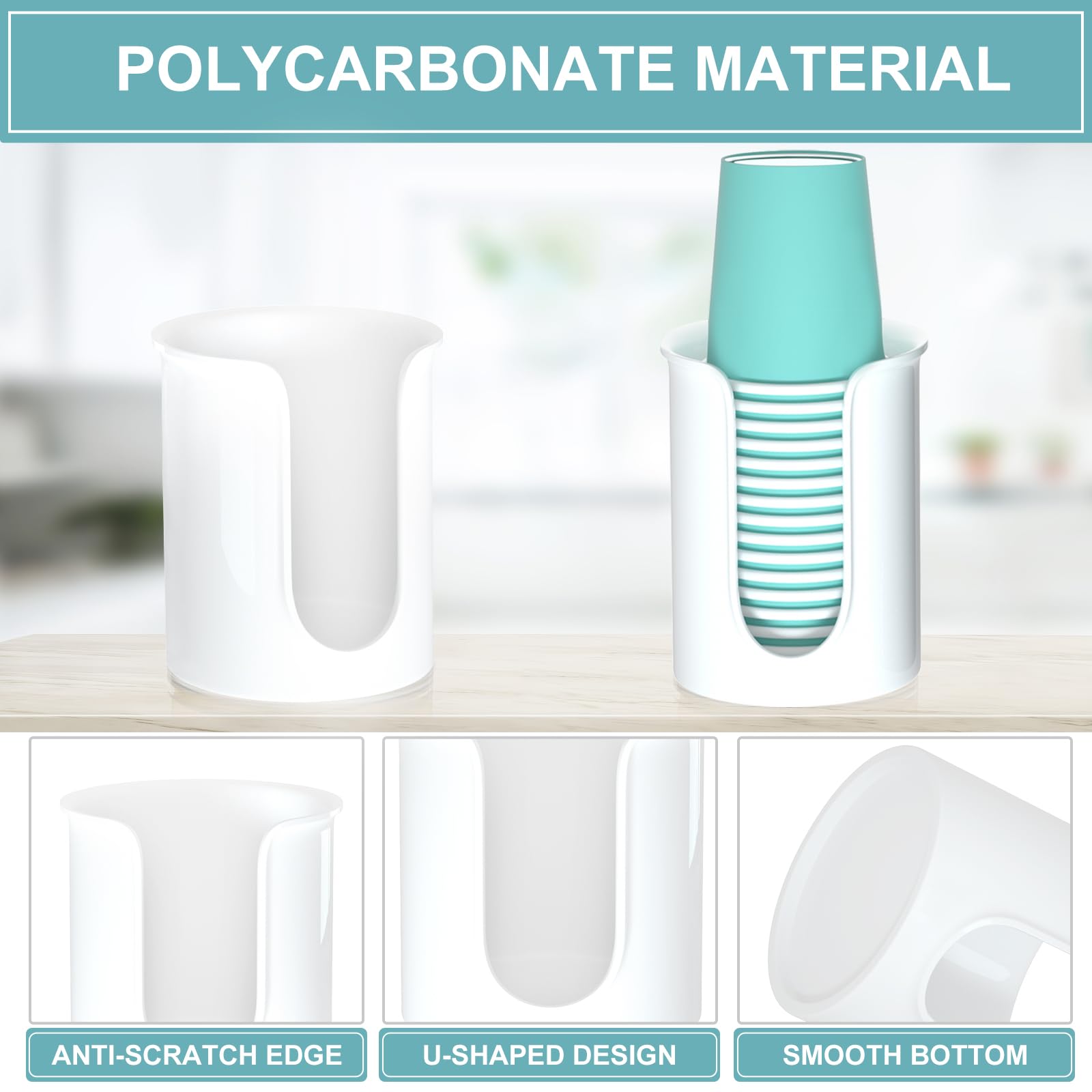 Byaway Bathroom Cup Holder White Disposable Paper Cup Dispenser, For 5 Ounce Bath Cups,2 Pack Mouthwash Cup Holder 5Oz Cup Dispe