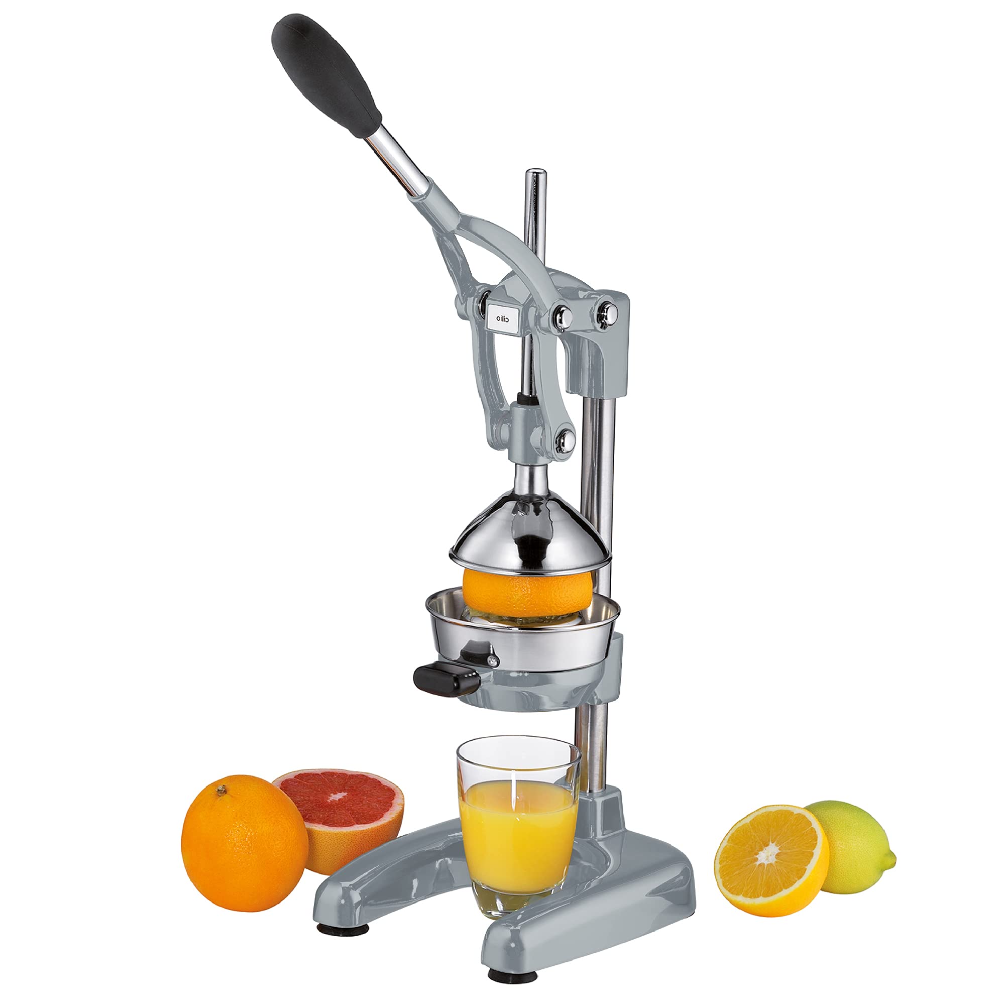 Cilio Commercial Grade Citrus Press Juicer, Silver Matte