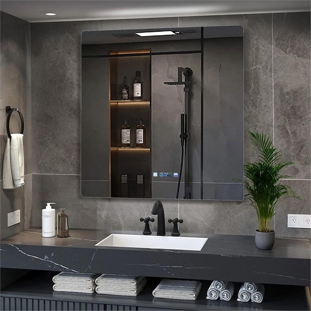 Lugano 36'' Wide x 36'' Tall LED Mirror w/ Defogger