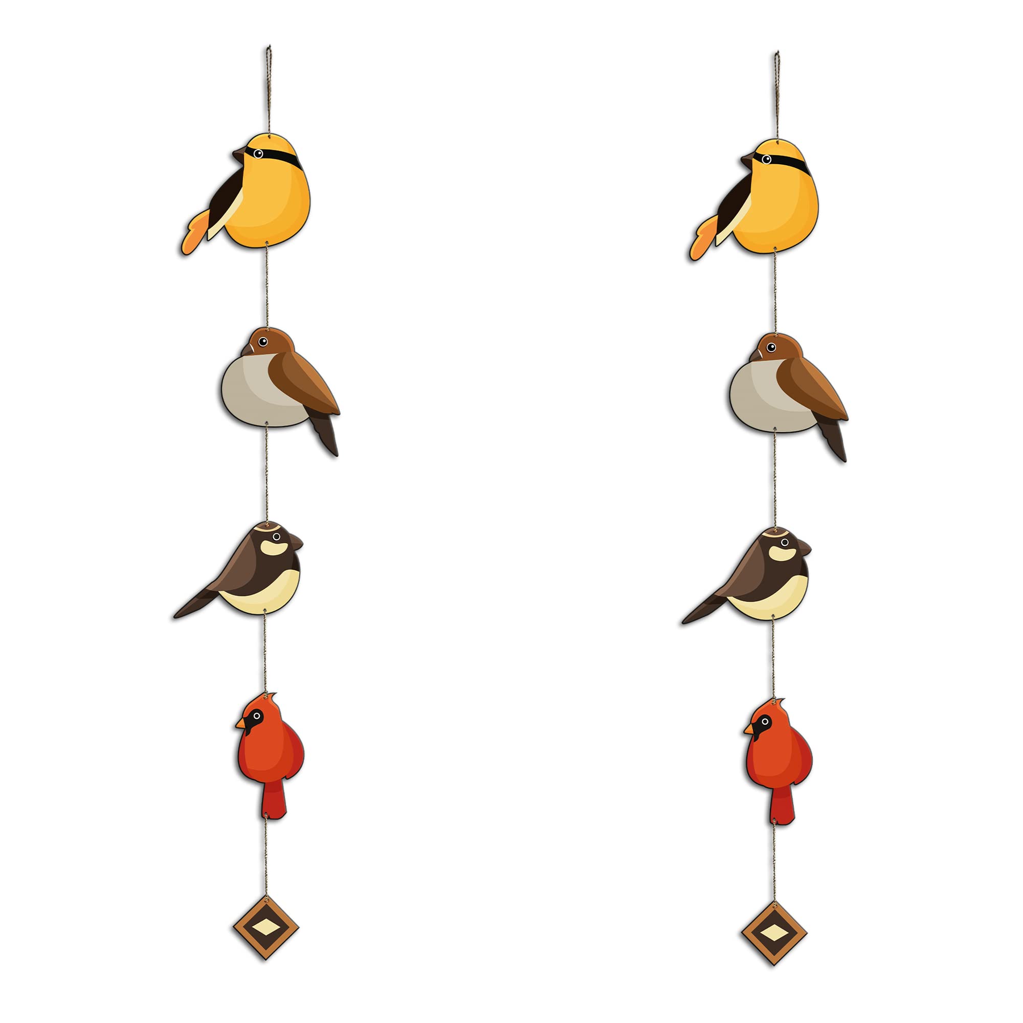 Artvibes Beautiful Birds Wall and Door Hanging for HomeDecor (WH_5204N) multicolor