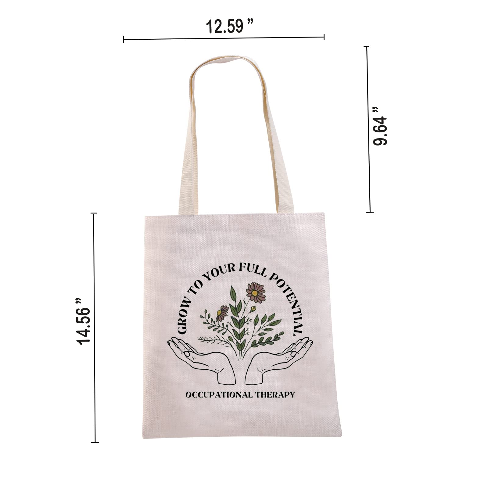 G2Tup Occupational Therapist Thank You Gift Ot Canvas Tote Bag Grow To Your Full Potential Shopping Handbag Occupational Therapy