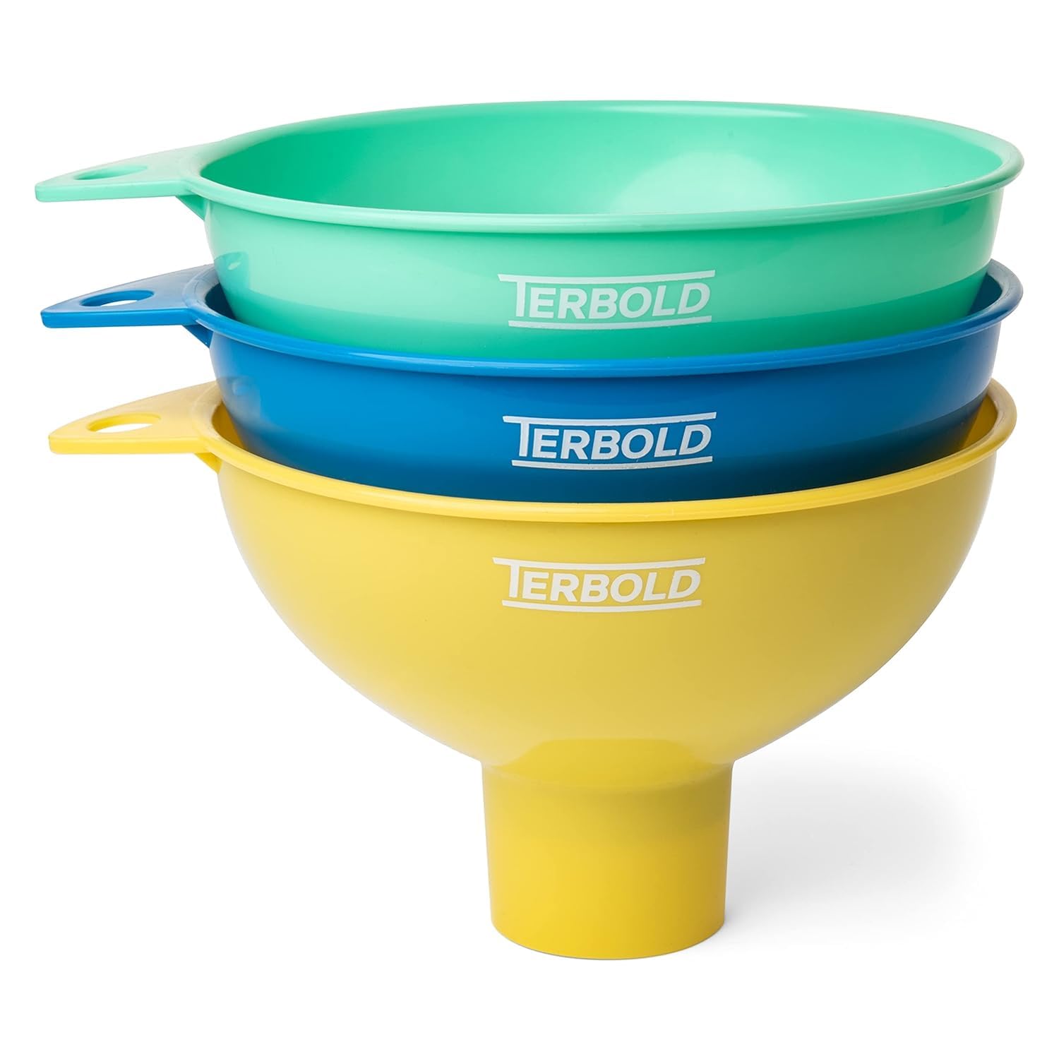 Terbold 3Pc Wide Mouth Canning Funnels For Filling Bottles And Mason Jars | Large Spout Quick Fill Food Grade Plastic Funnels Fo