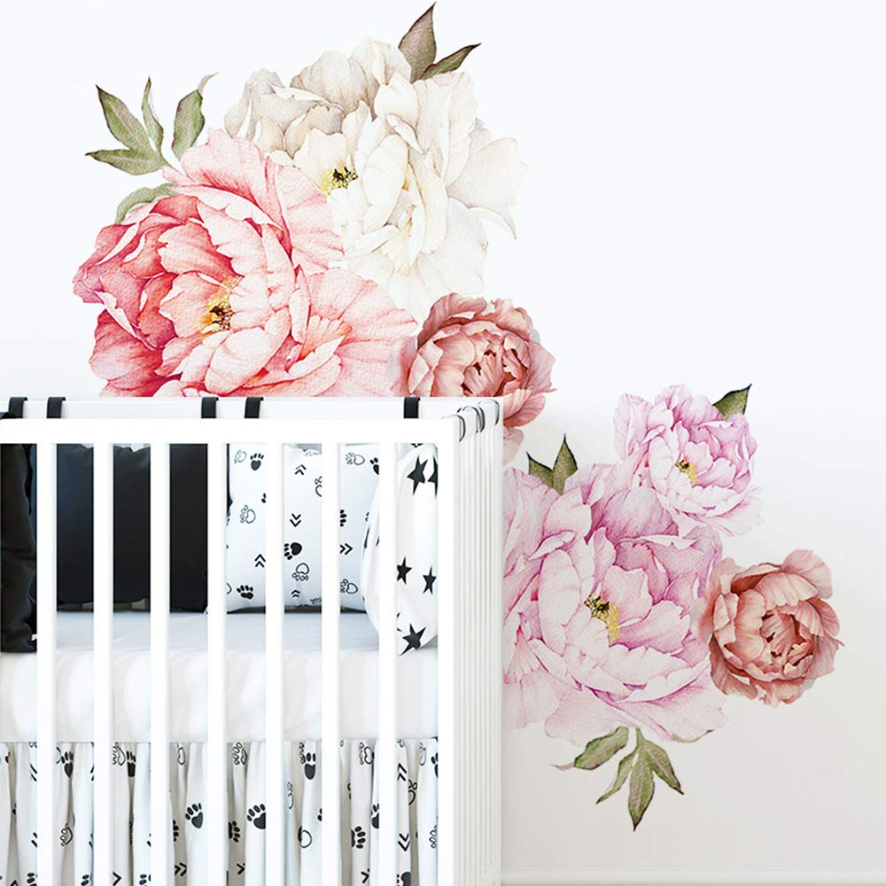 Nother Peonies Wall Decals Peony Floral Wall Decal Rose Bouquet Flowers Peel And Stick Wallpaper For Sofa Background Fresh Tulip