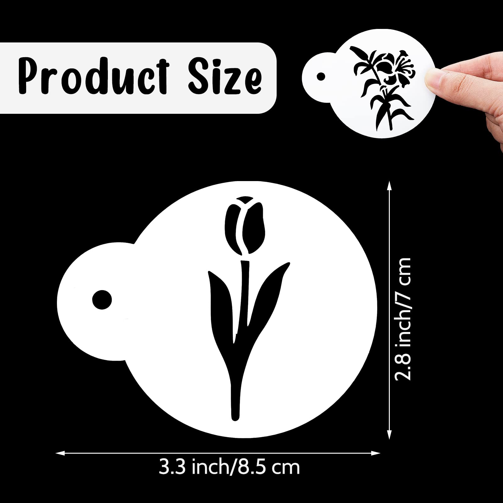 30 Pieces Coffee Stencil Cookie Cake Stencils Latte Art Reusable Plastic Stencils Diy Bake Stencils Leaves Butterfly Flowers Bir