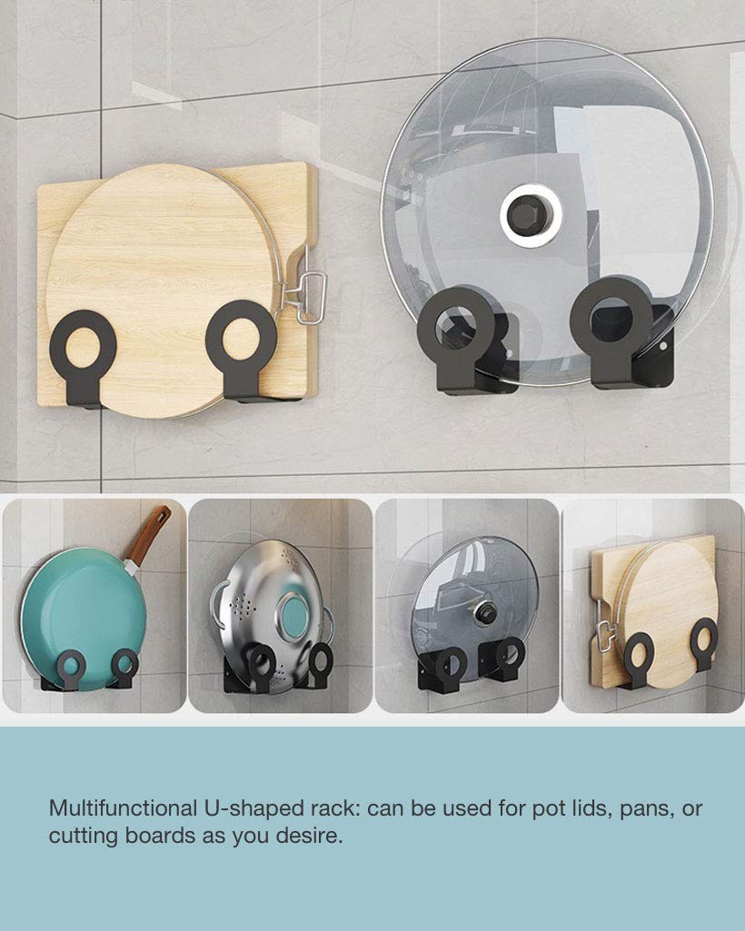 Kitidy Wall-Mounted Kitchen Storage Organizer (Pot Lid Rack)