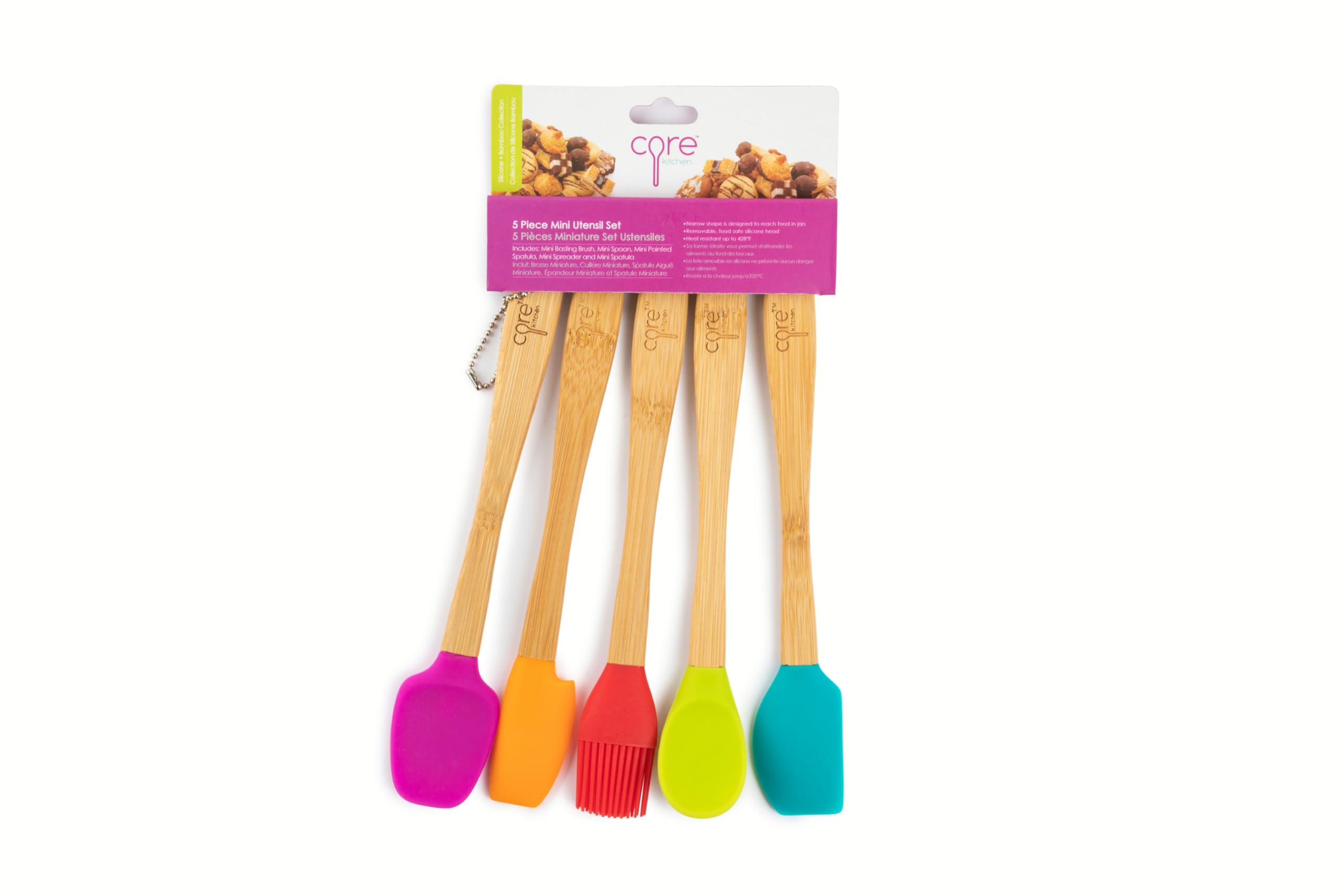 Core Kitchen 5 Piece Crete Mini Utensil Set, 1-Pack, Multicolor