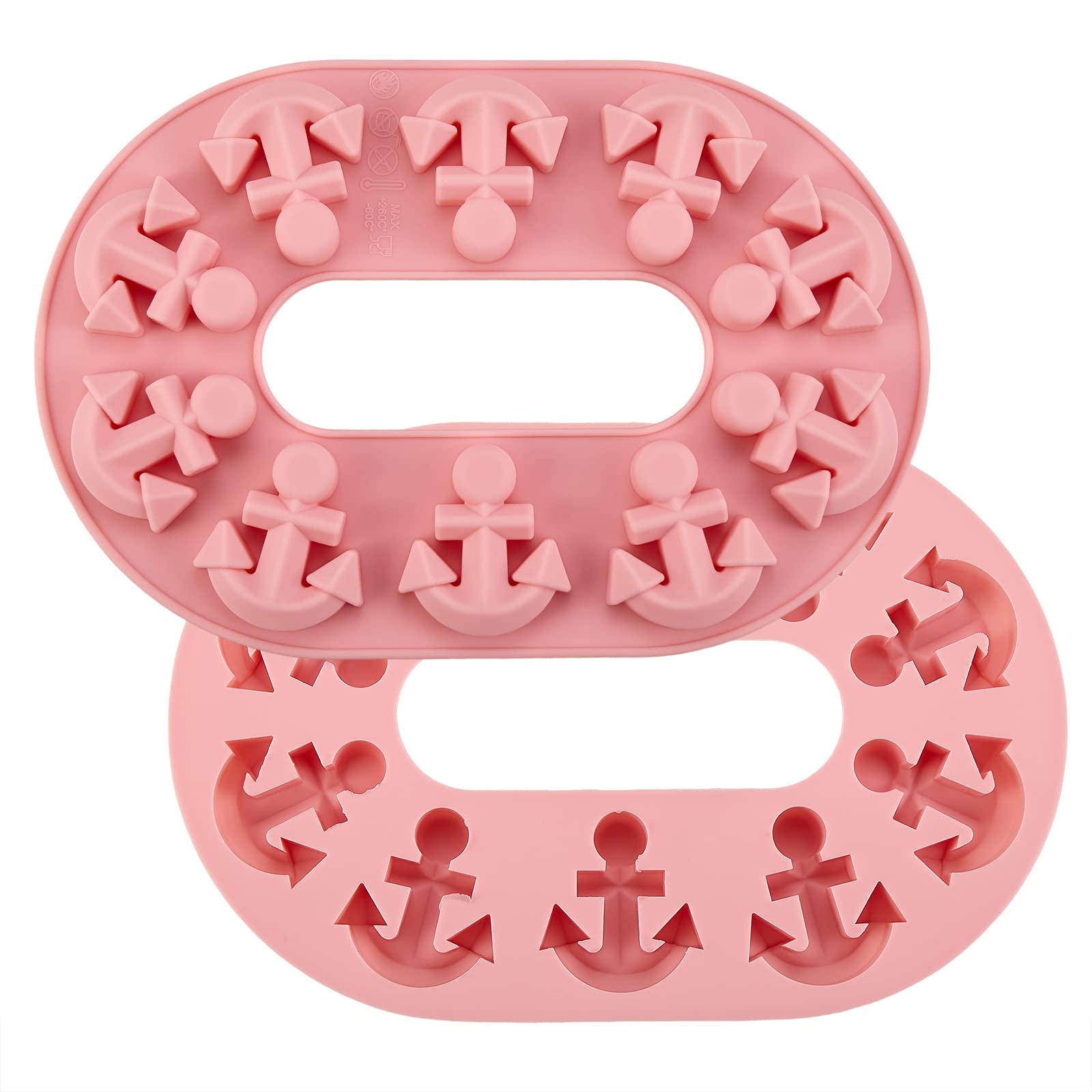 UR URLIFEHALL 2 Pcs Anchor Resin Food Grade Silicone Molds Fondant Molds for DIY Cake Chocolate Candy Decoration Jewellery Makin