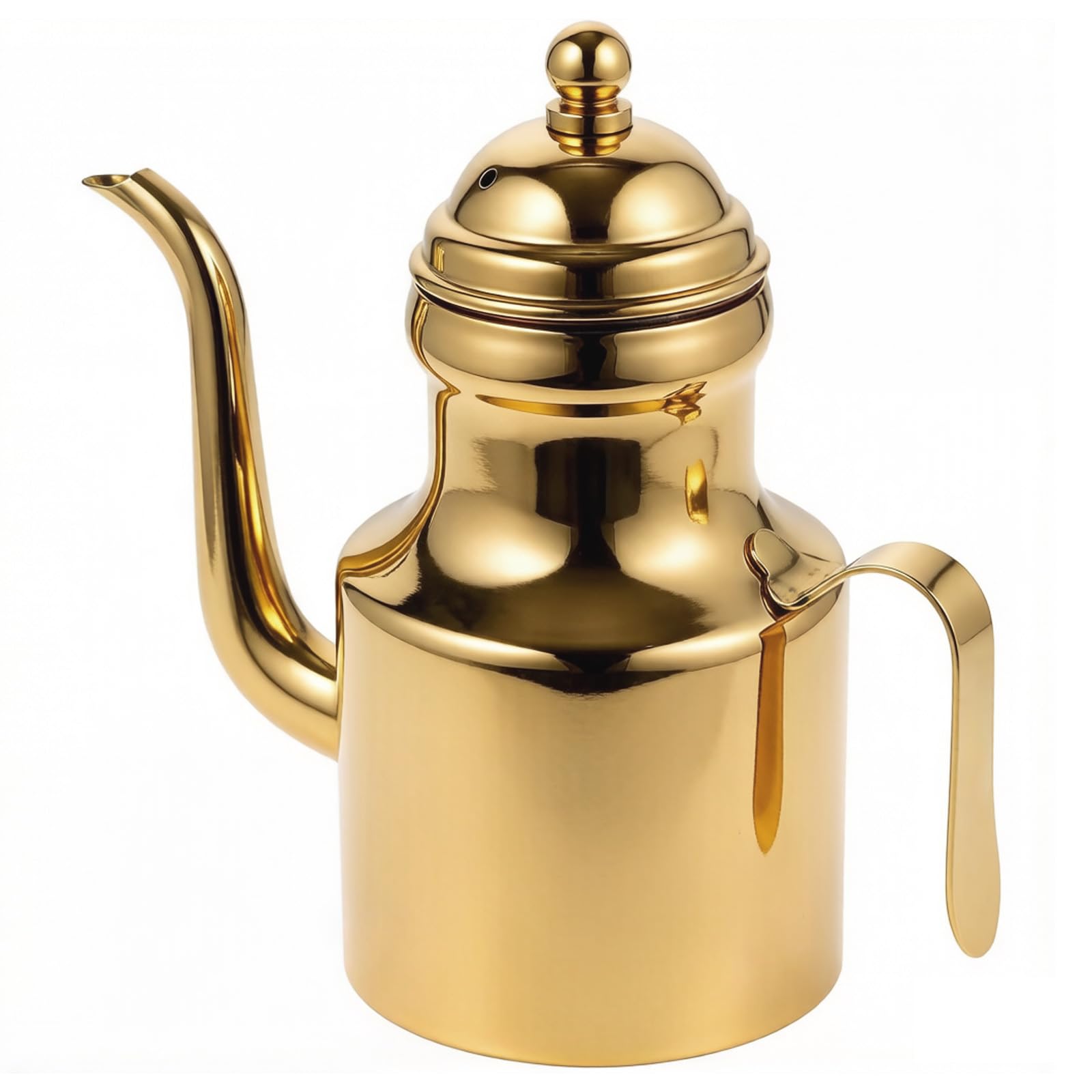 JWTIFOA Stainless Steel Olive Oil Dispenser, 18oz Cooking Oil Bottle for Kitchen, Vinegar Cruet Container with Ergonomic Handle