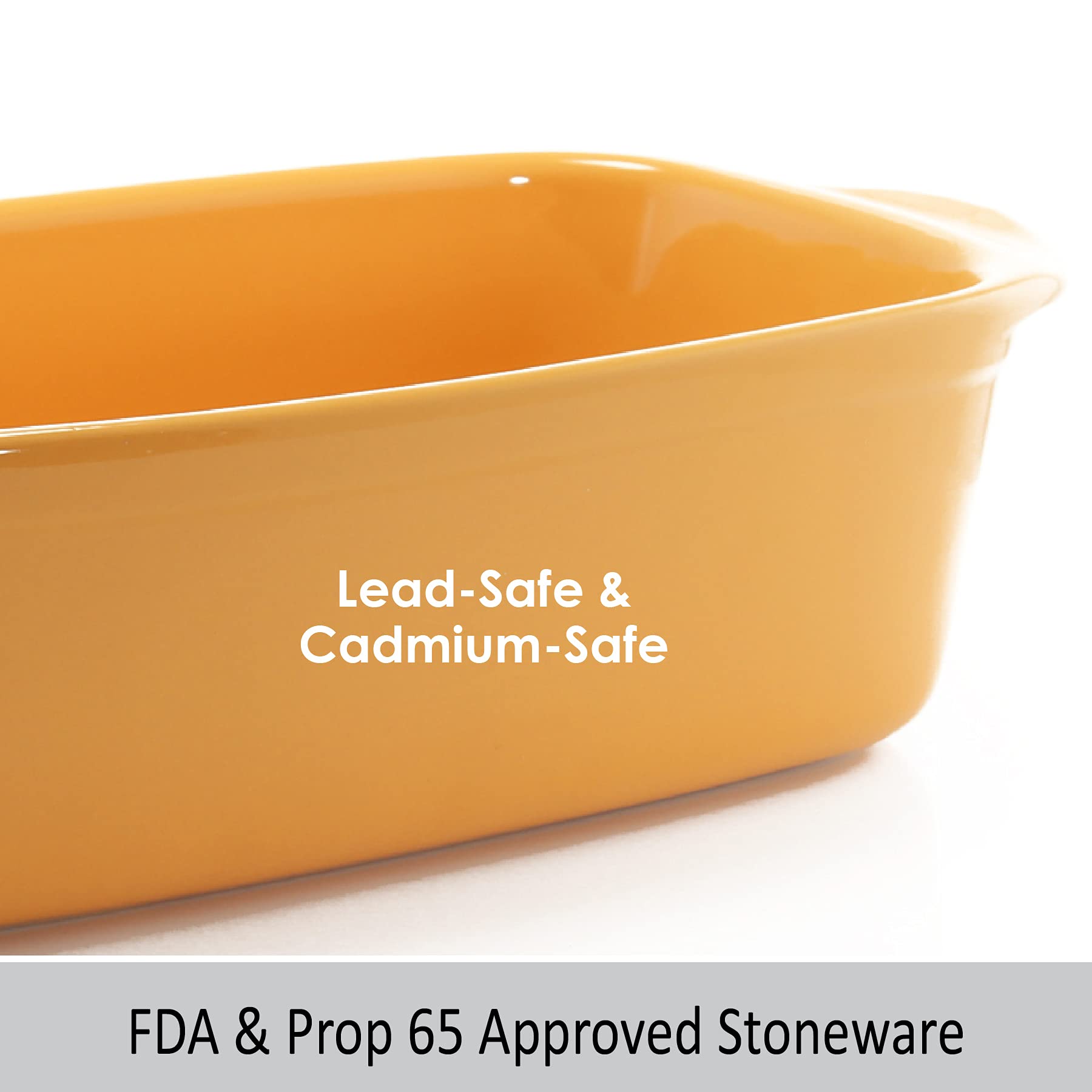 Chantal Classic Ceramic Baker, 2 Quart, Marigold, 8'' Sq Baker (93A-Sq20 My)